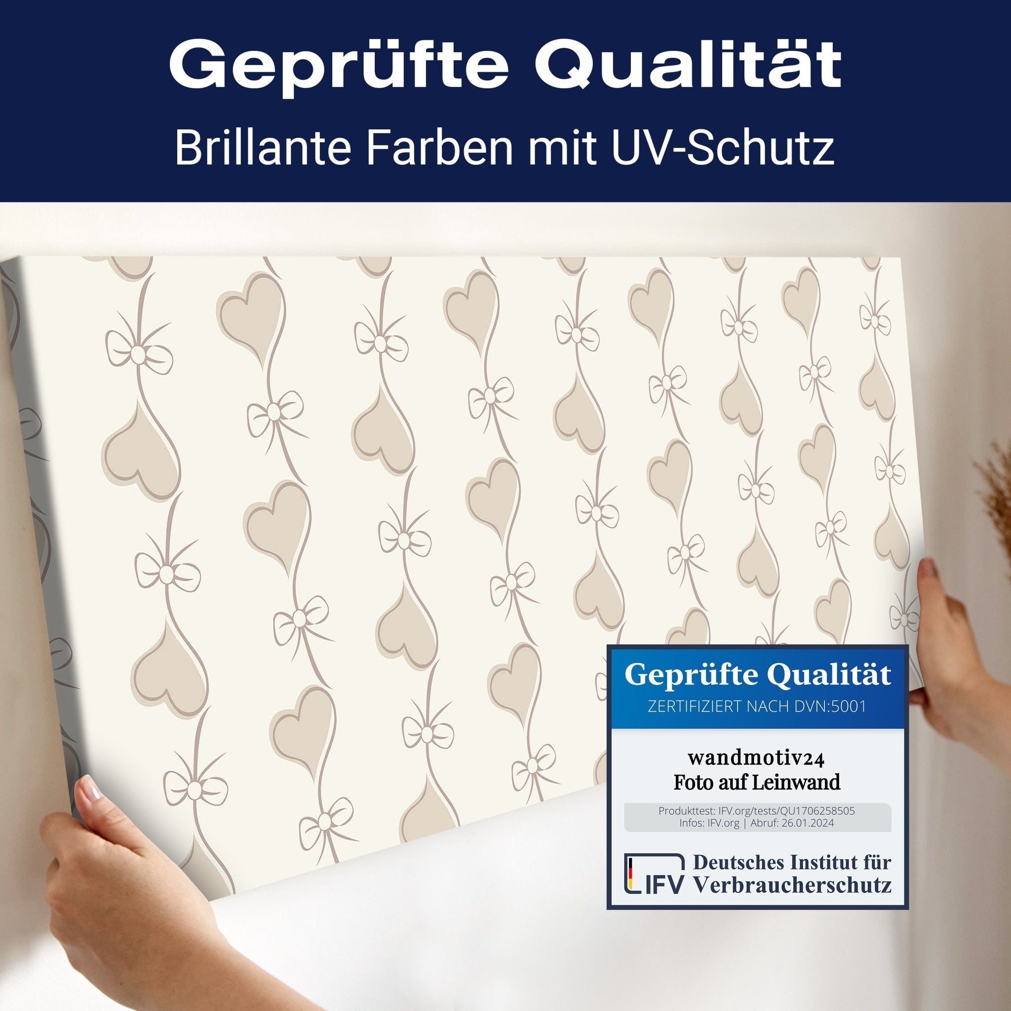 Leinwandbild Retro Herzen auf Beige Hintergrund M0993 kaufen - Bild 4 Leinwandbild Retro Herzen auf Beige Hintergrund M0993 kaufen - Bild 4