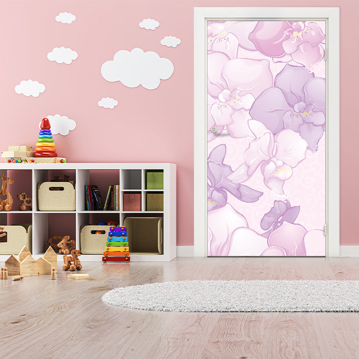 Türtapete Elegantes Blumenmotiv M0998 - Bild 1 Türtapete Elegantes Blumenmotiv M0998 - Bild 1