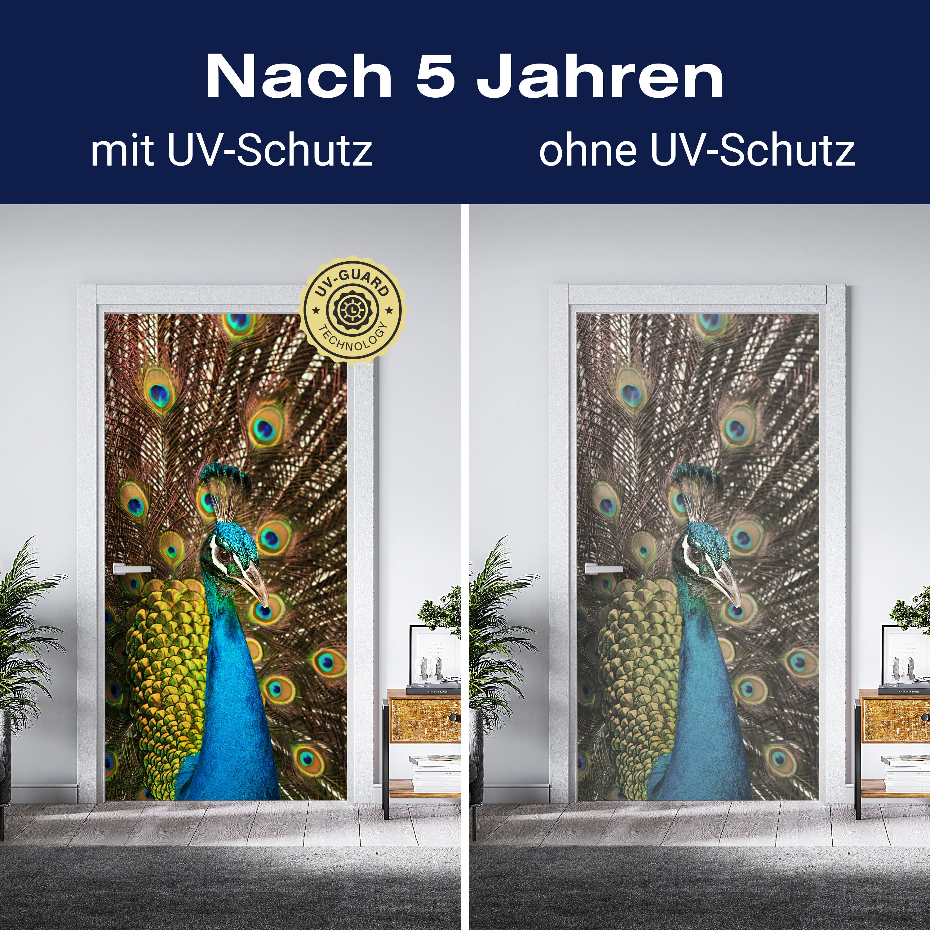 Türtapete schöner Pfau M1005 - Bild 4 Türtapete schöner Pfau M1005 - Bild 4