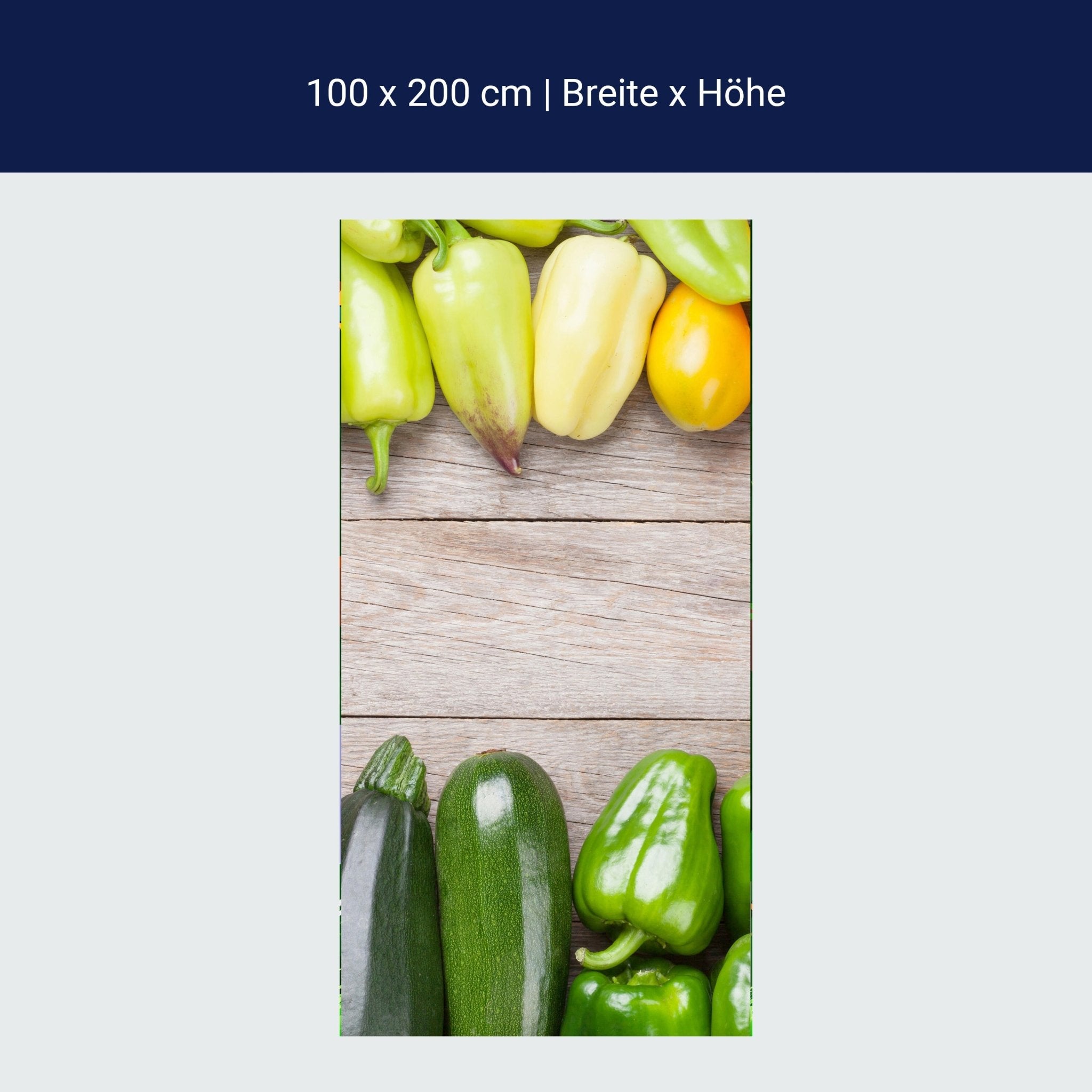 Türtapete Frischgemüse auf einem Holztisch M1012 Türtapete Frischgemüse auf einem Holztisch M1012