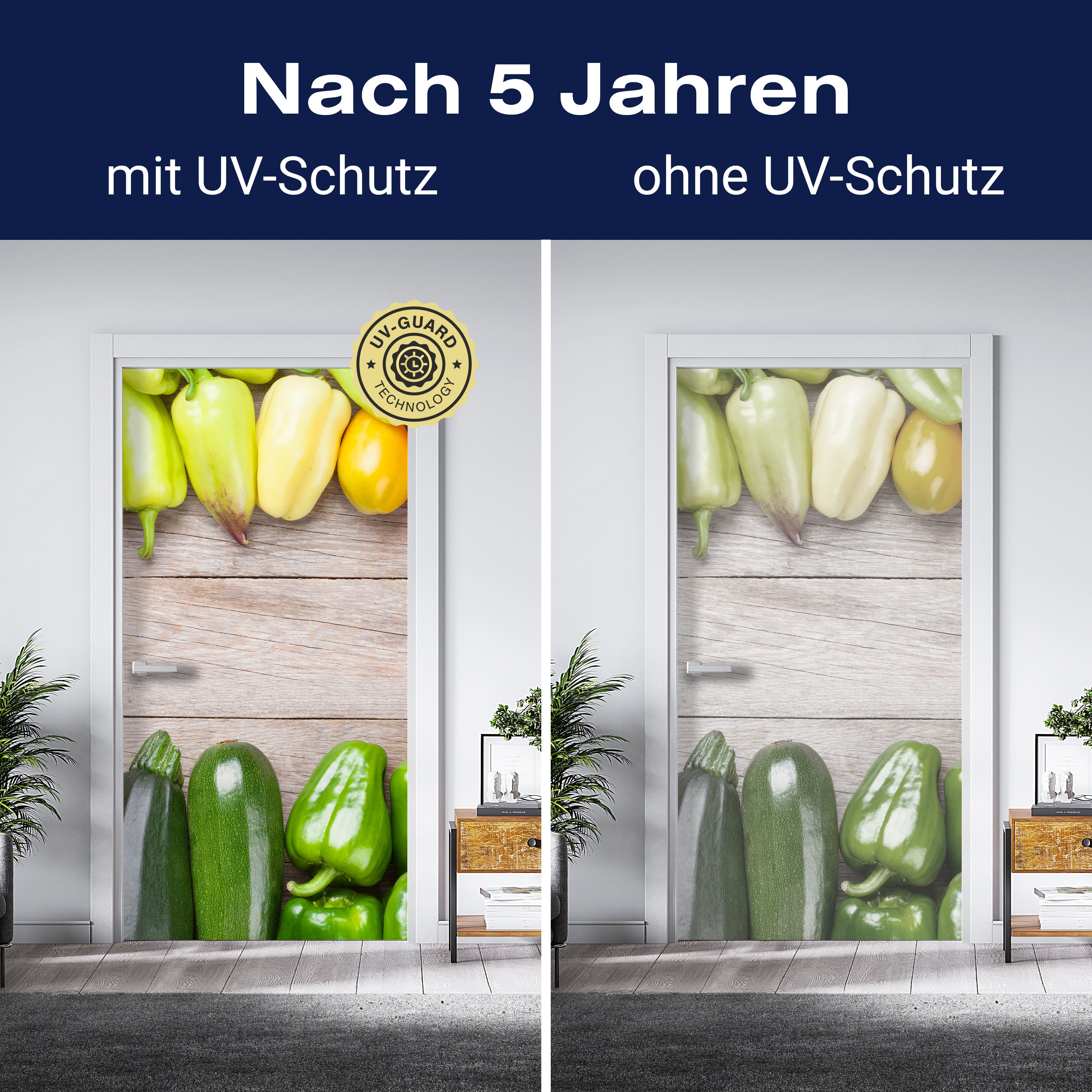 Türtapete Frischgemüse auf einem Holztisch M1012 - Bild 4 Türtapete Frischgemüse auf einem Holztisch M1012 - Bild 4