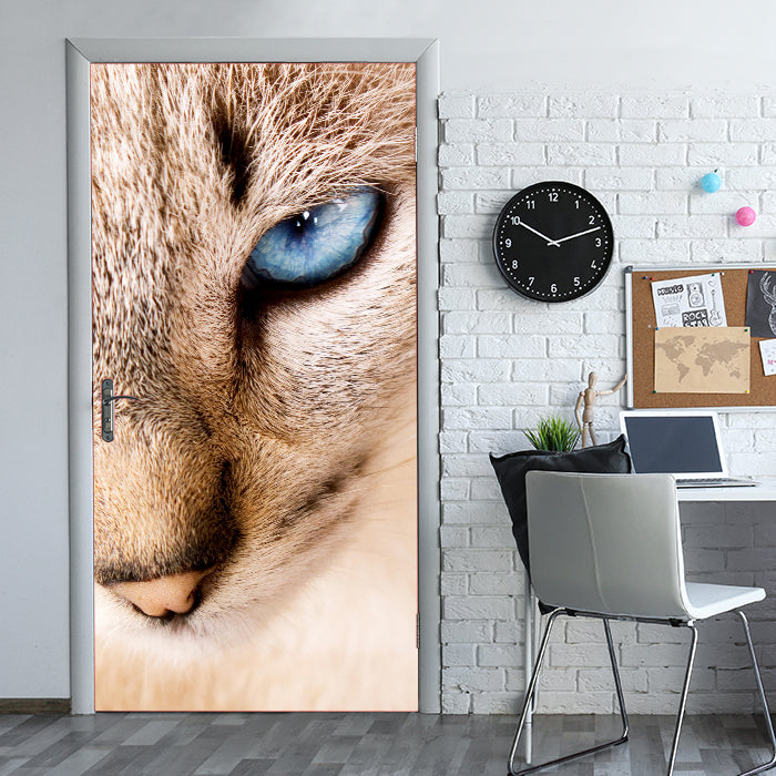 Türtapete Nettes weißes Katzenporträt M1028 - Bild 1 Türtapete Nettes weißes Katzenporträt M1028 - Bild 1