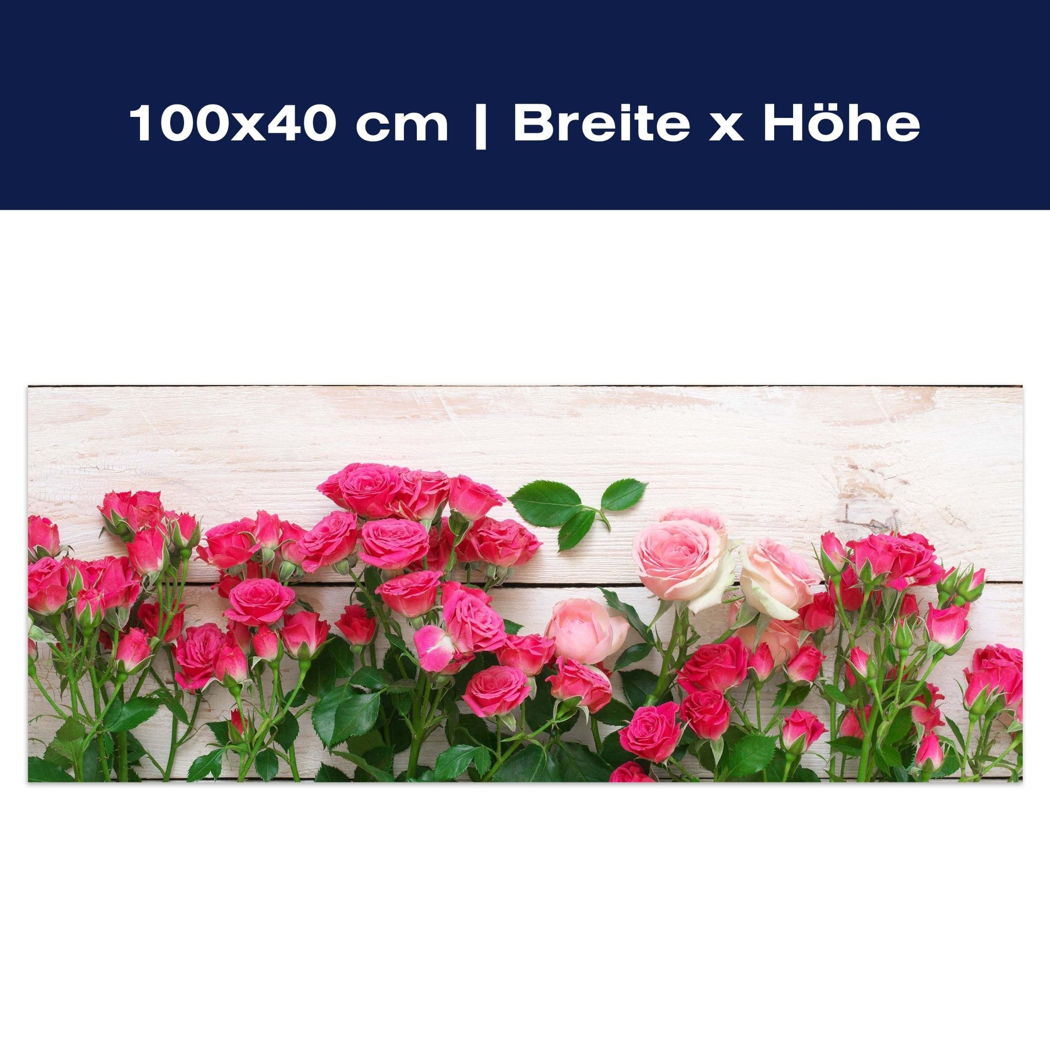 Leinwandbild Rosa und karminrote Rosen M1034 Leinwandbild Rosa und karminrote Rosen M1034