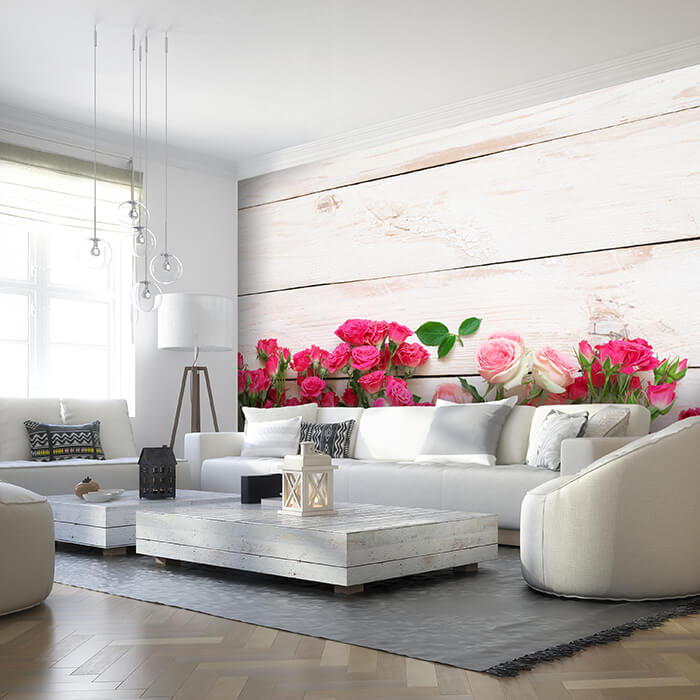 Fototapete Rosa und karminrote Rosen M1034 - Bild 1 Fototapete Rosa und karminrote Rosen M1034 - Bild 1