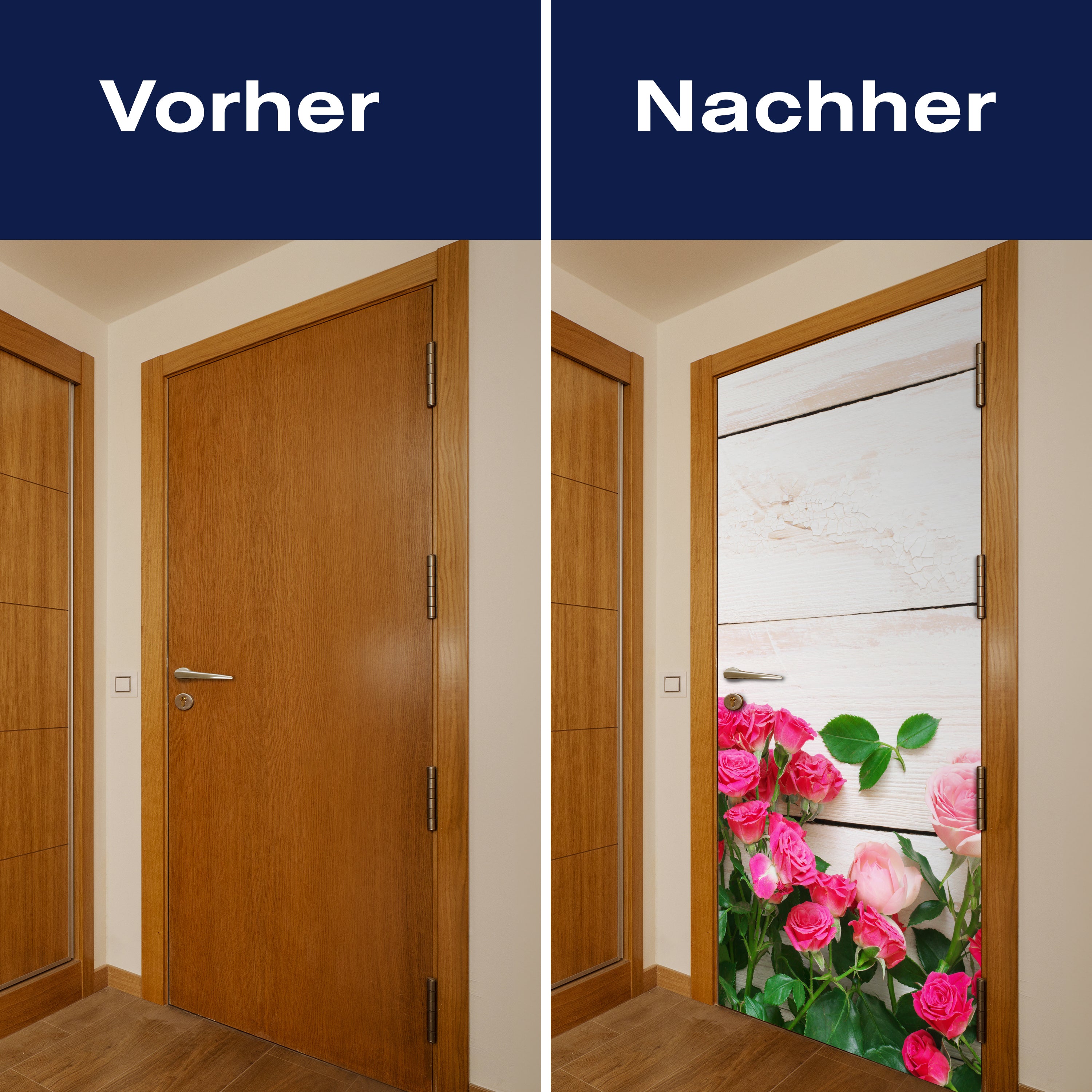 Türtapete Rosa und karminrote Rosen M1034 - Bild 10 Türtapete Rosa und karminrote Rosen M1034 - Bild 10