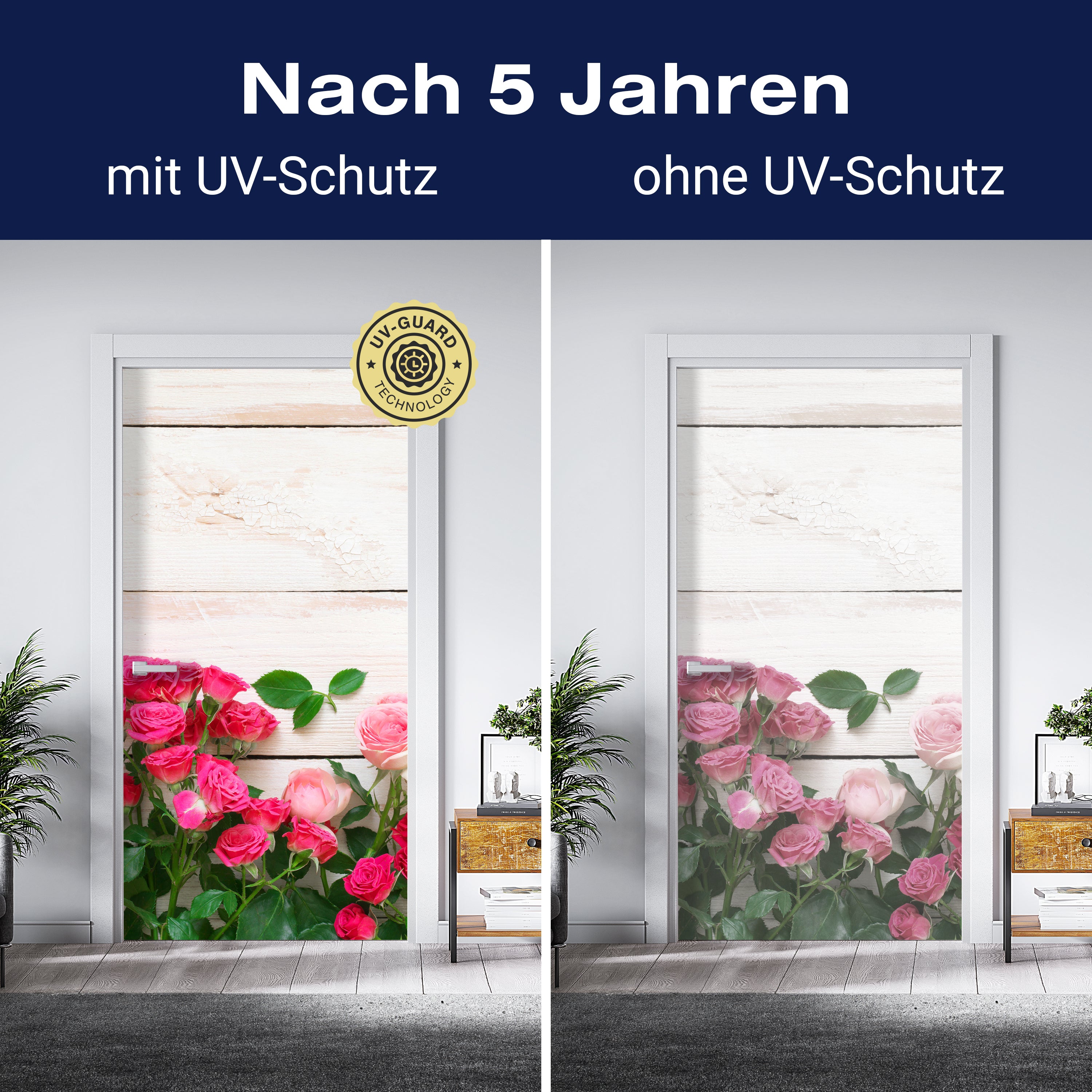 Türtapete Rosa und karminrote Rosen M1034 - Bild 4 Türtapete Rosa und karminrote Rosen M1034 - Bild 4