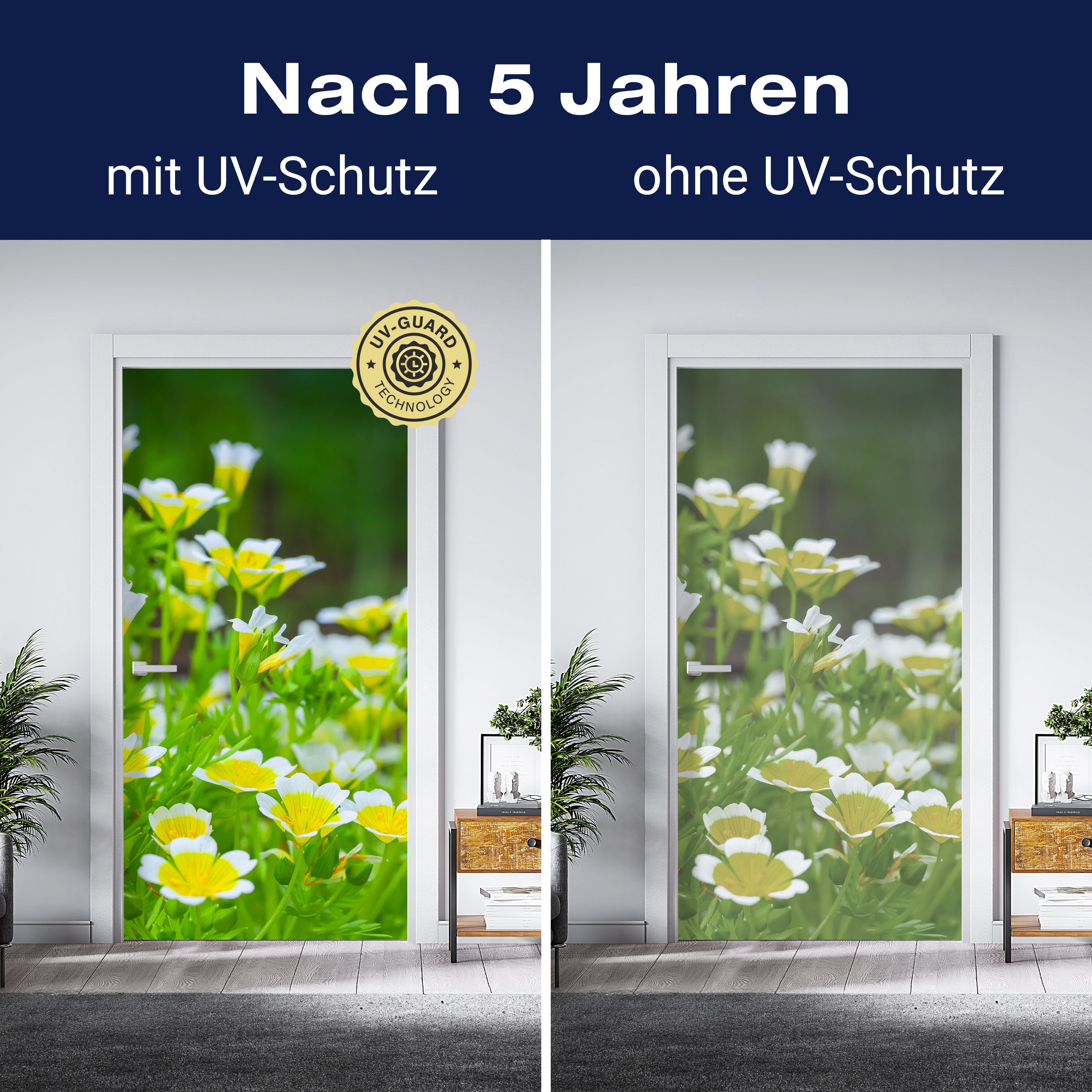 Türtapete Blumen, die im Sommergarten wachsen M1039 - Bild 4 Türtapete Blumen, die im Sommergarten wachsen M1039 - Bild 4