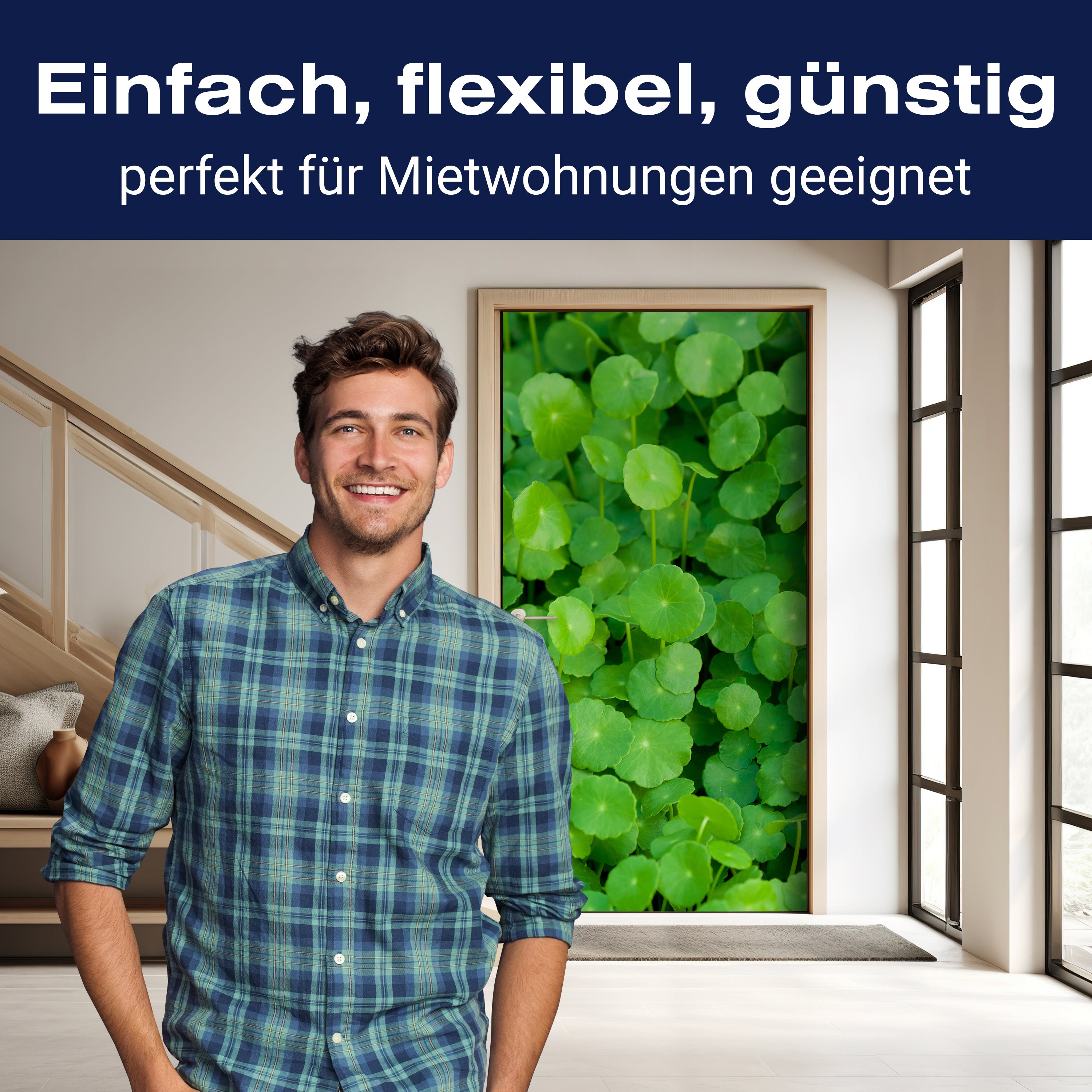 Türtapete Grünpflanzen Hintergrund M1046 - Bild 3 Türtapete Grünpflanzen Hintergrund M1046 - Bild 3