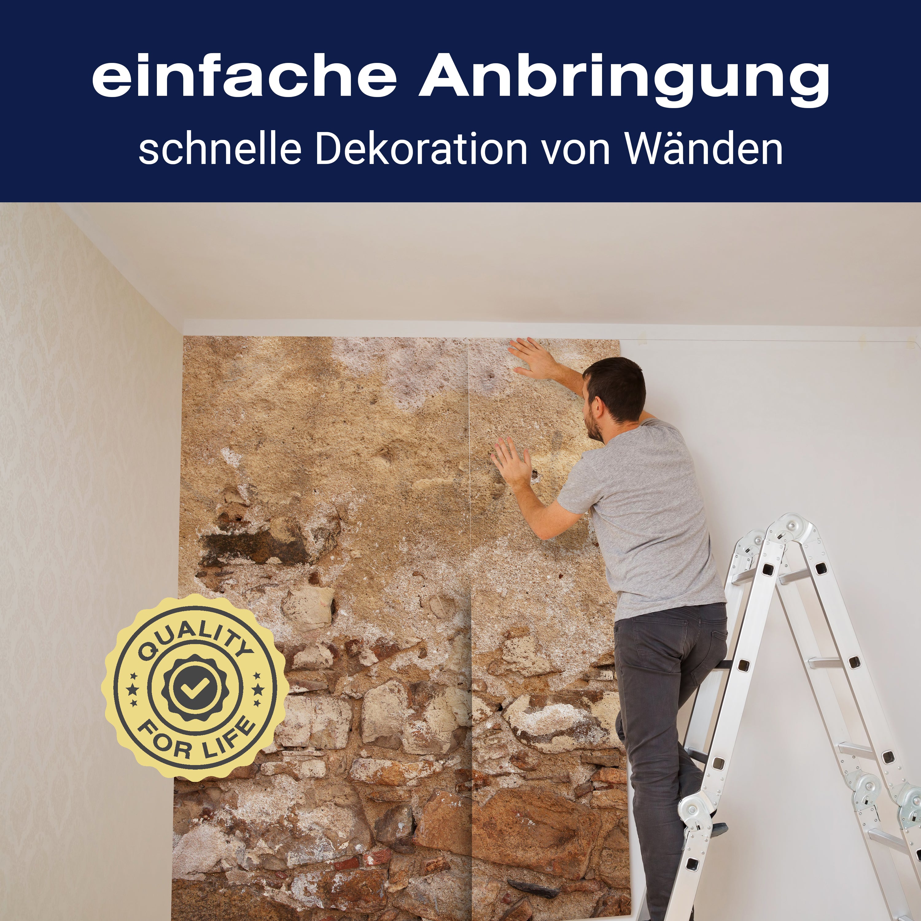 Fototapete Alte Mauer, aus Stein und Stuck M1051 - Bild 3 Fototapete Alte Mauer, aus Stein und Stuck M1051 - Bild 3