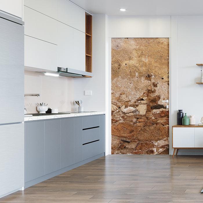 Türtapete Alte Mauer, gebaut aus Stein und Stuck M1051 - Bild 1 Türtapete Alte Mauer, gebaut aus Stein und Stuck M1051 - Bild 1