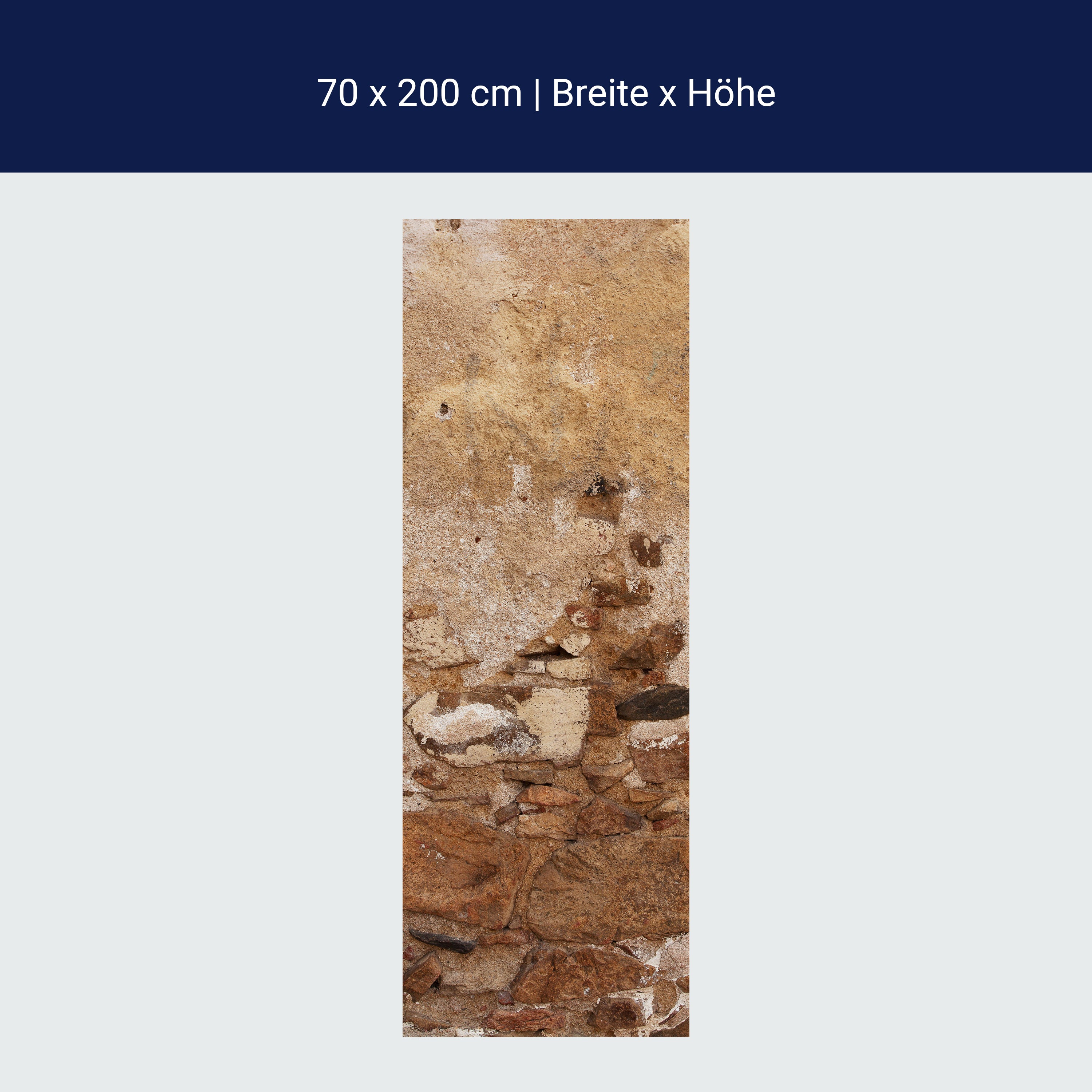 Türtapete Alte Mauer, gebaut aus Stein und Stuck M1051 Türtapete Alte Mauer, gebaut aus Stein und Stuck M1051