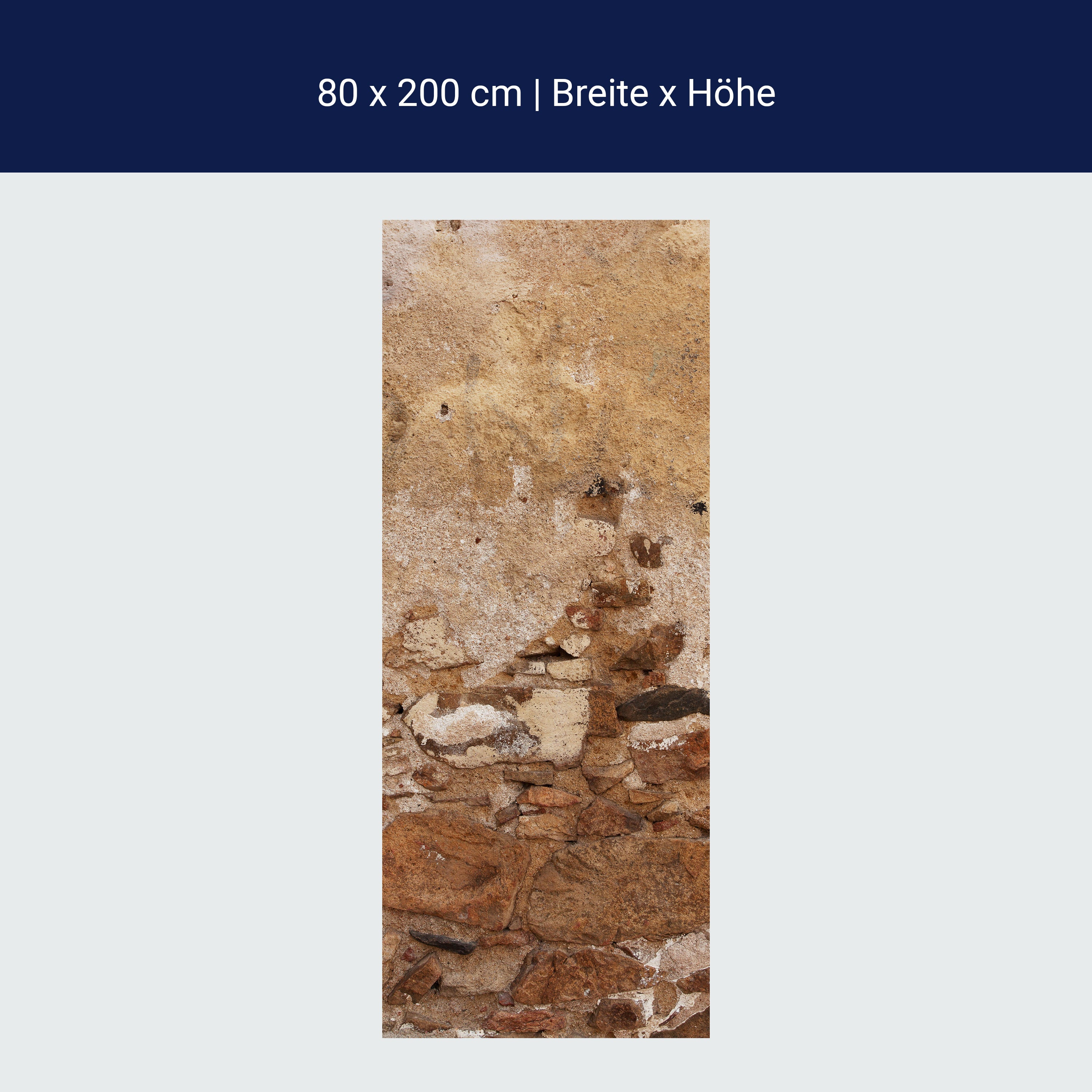 Türtapete Alte Mauer, gebaut aus Stein und Stuck M1051 Türtapete Alte Mauer, gebaut aus Stein und Stuck M1051