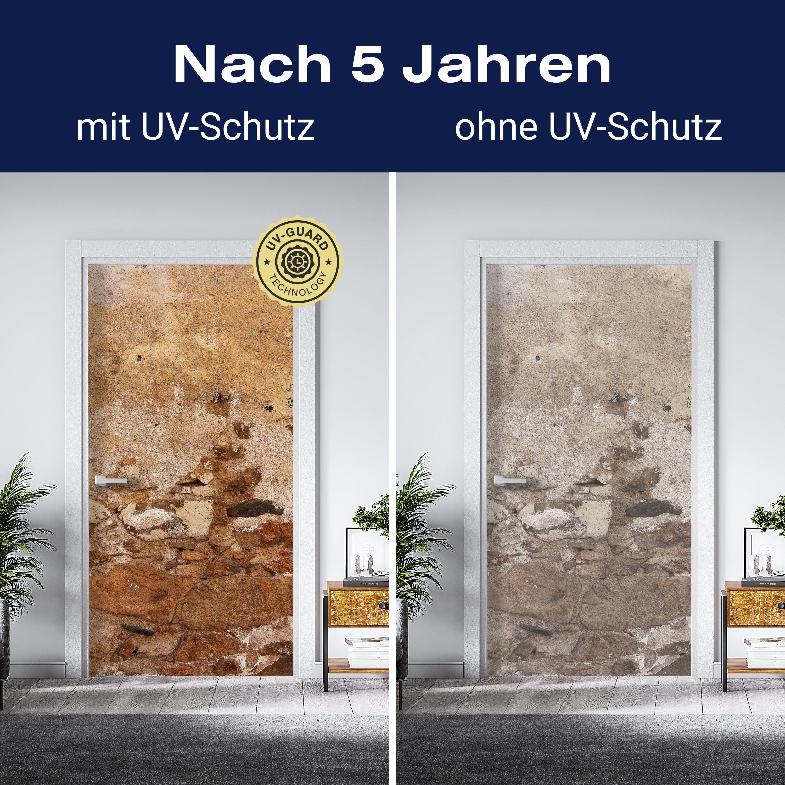 Türtapete Alte Mauer, gebaut aus Stein und Stuck M1051 - Bild 4 Türtapete Alte Mauer, gebaut aus Stein und Stuck M1051 - Bild 4