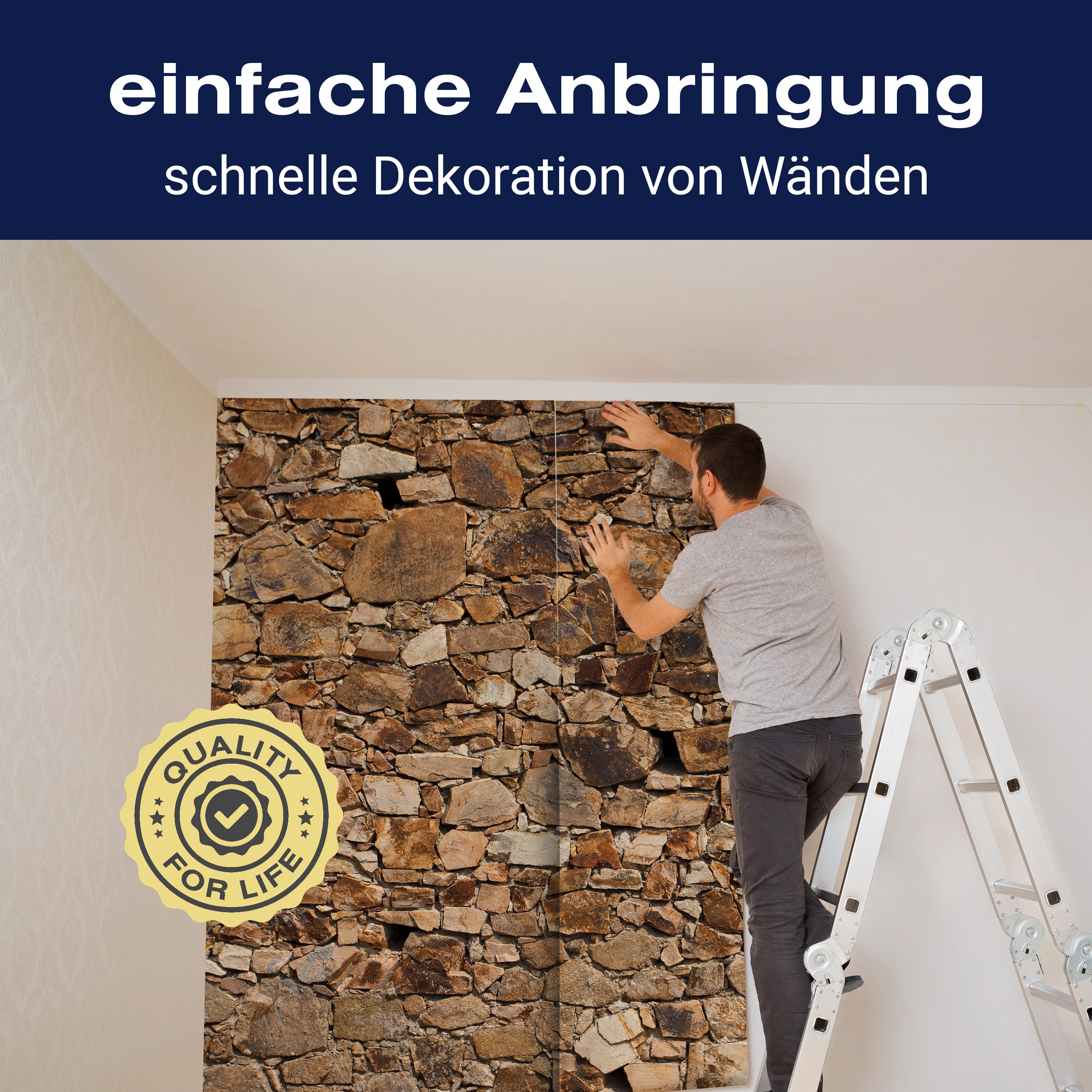 Fototapete Robuste alte Mauer M1052 - Bild 3 Fototapete Robuste alte Mauer M1052 - Bild 3