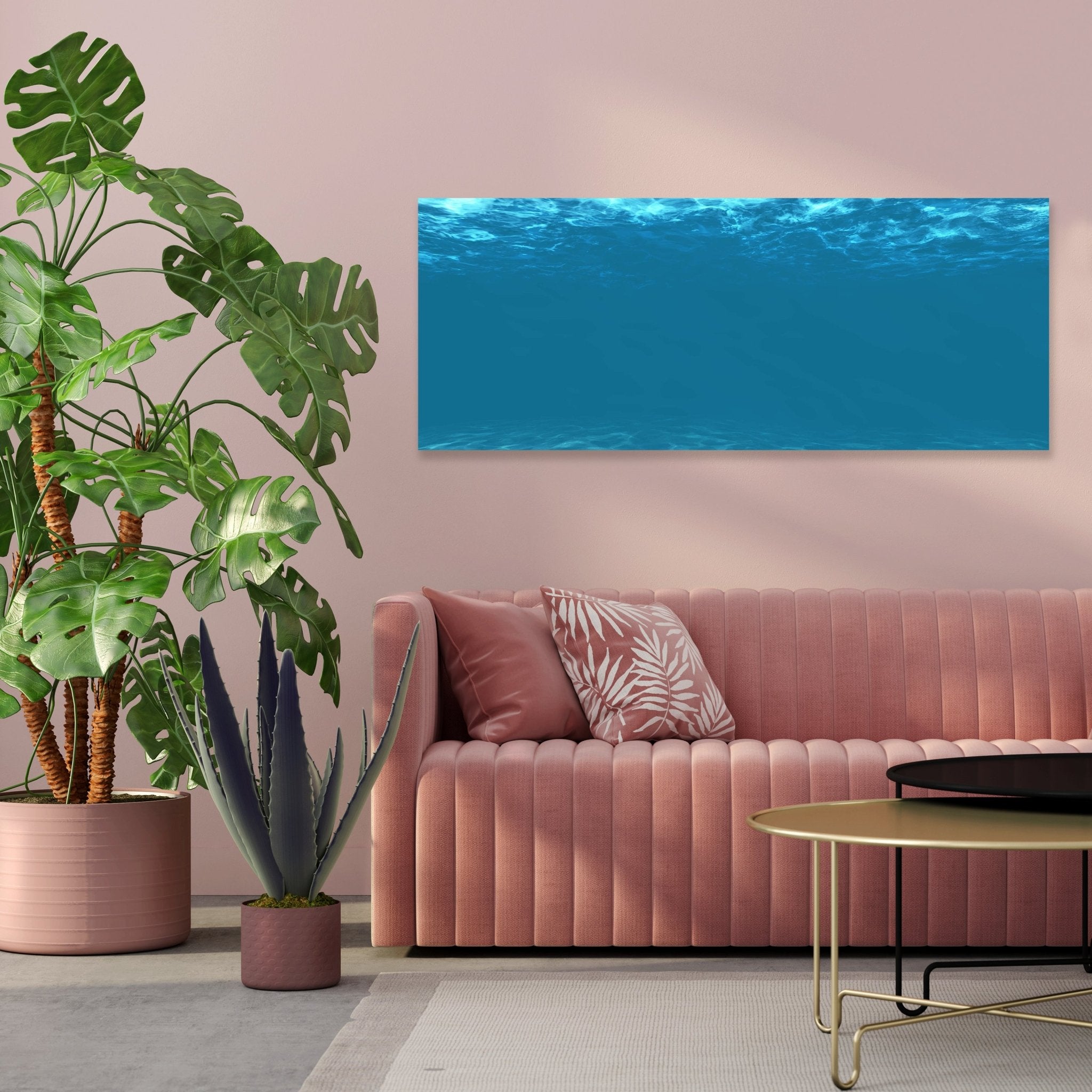 Leinwandbild Hellblau unter Wasser M1053 kaufen - Bild 3 Leinwandbild Hellblau unter Wasser M1053 kaufen - Bild 3