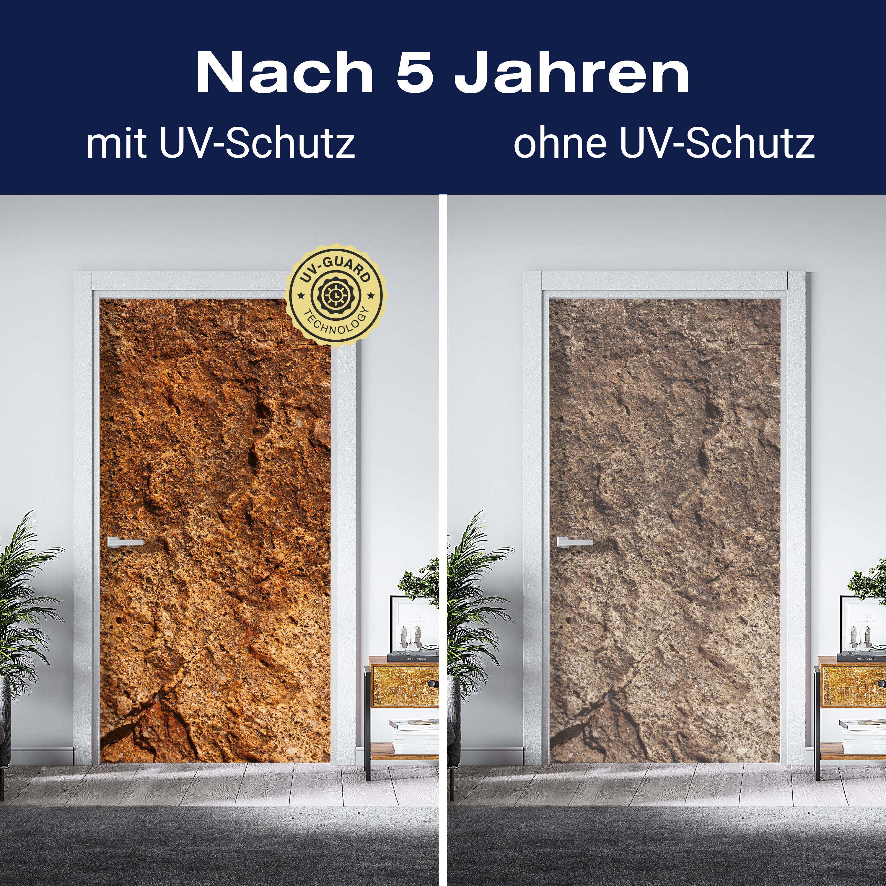 Türtapete Stein gelb-rote Farbe M1054 - Bild 4 Türtapete Stein gelb-rote Farbe M1054 - Bild 4