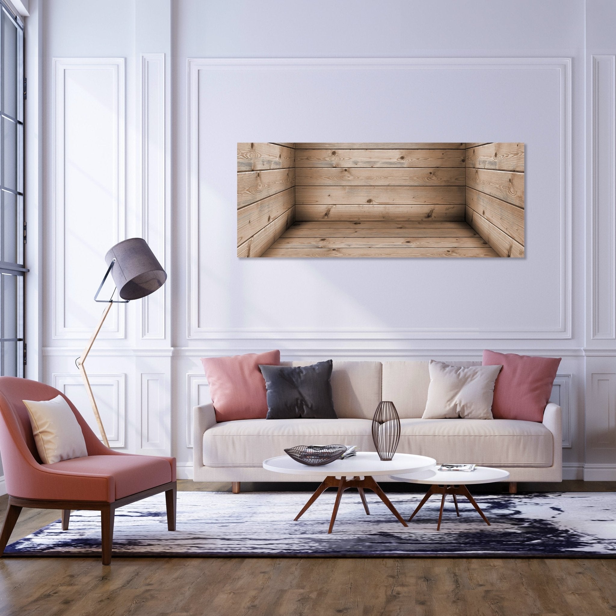 Leinwandbild Zimmer aus Holzbohlen M1055 kaufen - Bild 2 Leinwandbild Zimmer aus Holzbohlen M1055 kaufen - Bild 2