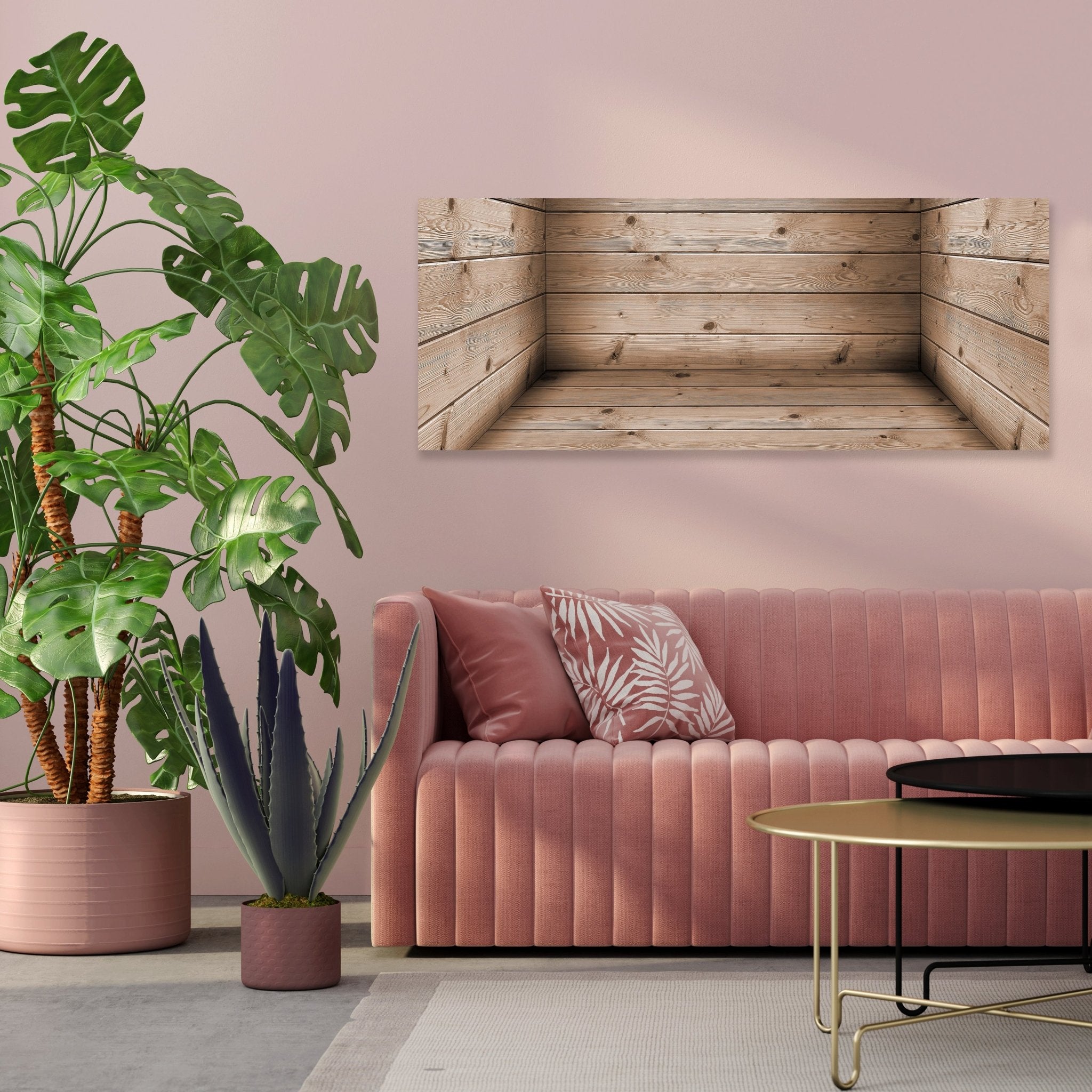 Leinwandbild Zimmer aus Holzbohlen M1055 kaufen - Bild 3 Leinwandbild Zimmer aus Holzbohlen M1055 kaufen - Bild 3