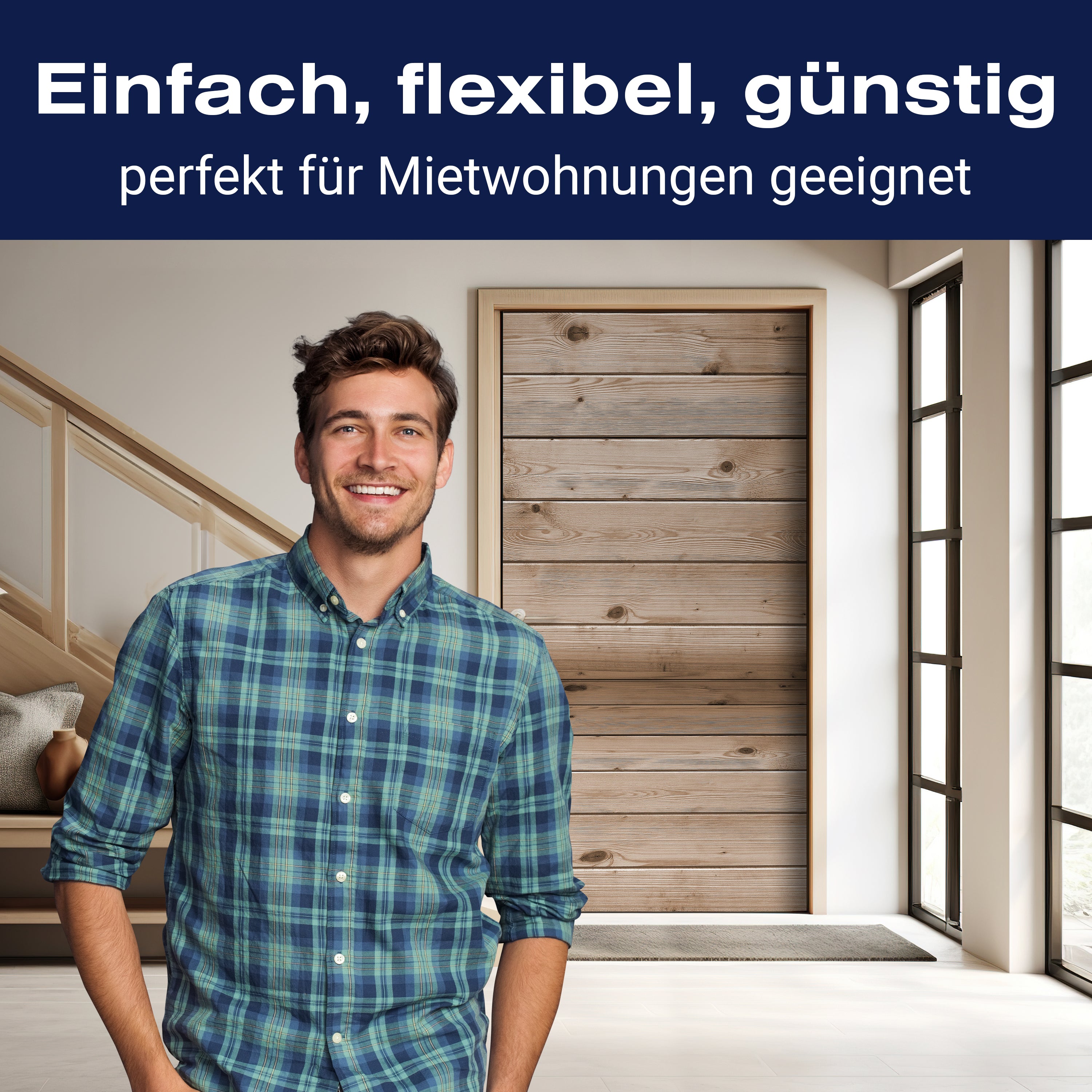 Türtapete Zimmer aus Holzbohlen M1055 - Bild 3 Türtapete Zimmer aus Holzbohlen M1055 - Bild 3