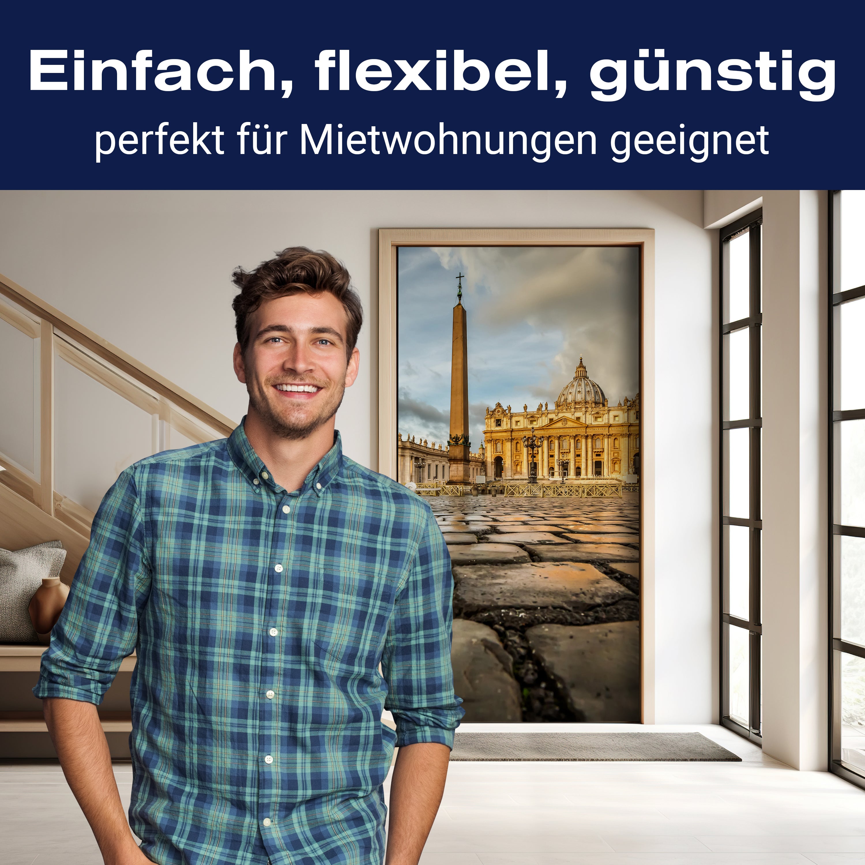 Türtapete Petersplatz, Vatikanstadt M1057 - Bild 3 Türtapete Petersplatz, Vatikanstadt M1057 - Bild 3