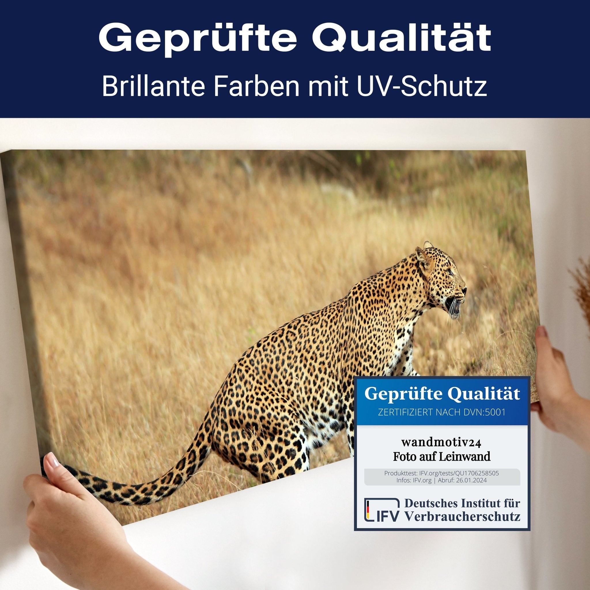 Leinwandbild Sri-Lankischer Leopard M1058 kaufen - Bild 4 Leinwandbild Sri-Lankischer Leopard M1058 kaufen - Bild 4