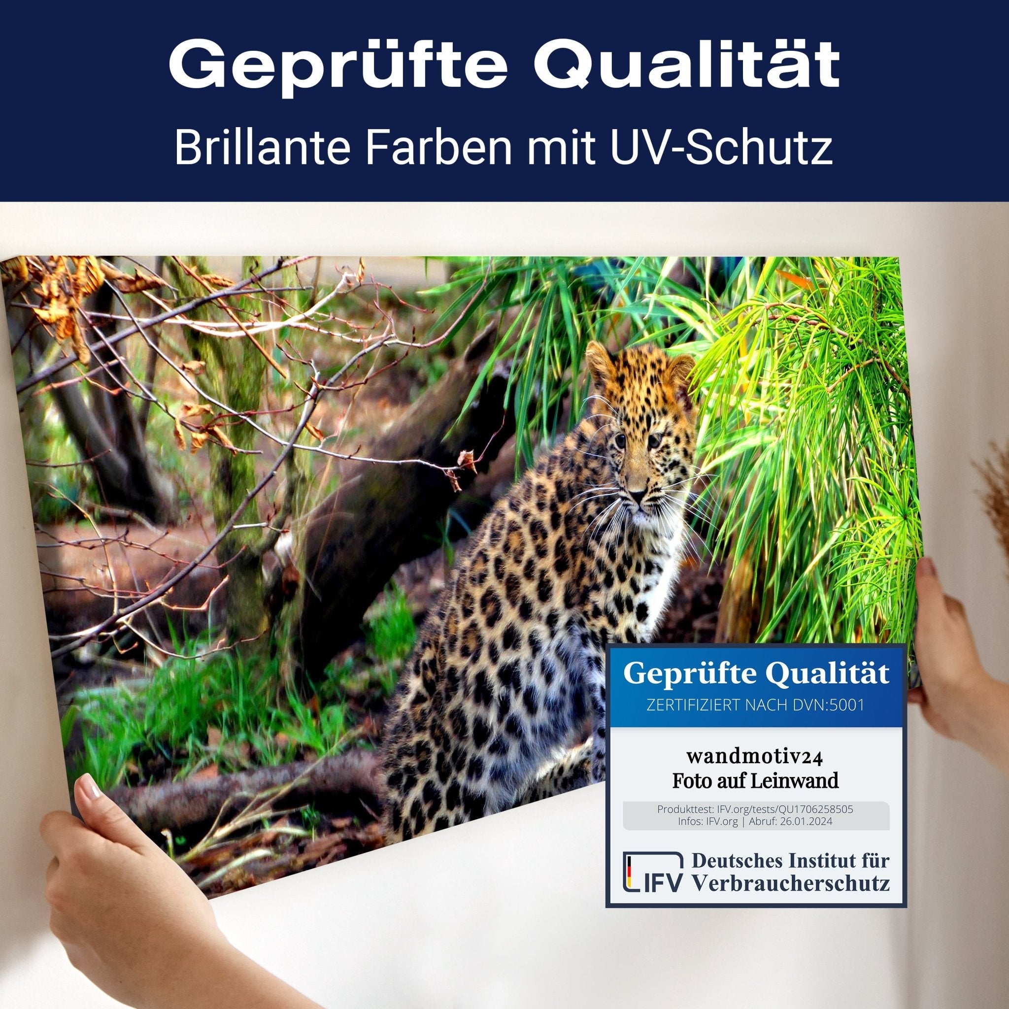 Leinwandbild Kleiner Leopard M1060 kaufen - Bild 4 Leinwandbild Kleiner Leopard M1060 kaufen - Bild 4