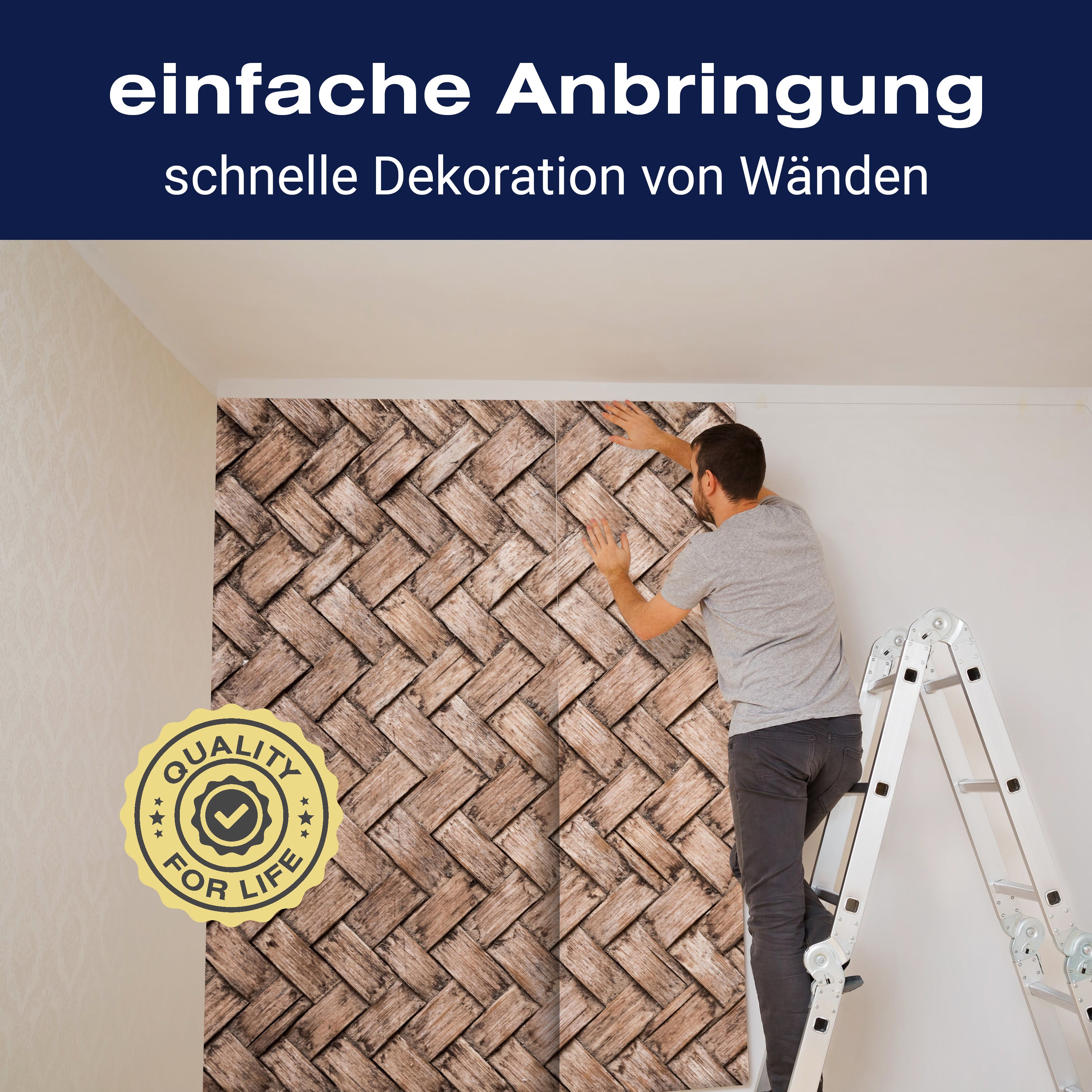 Fototapete Gewebtes Holz M1062 - Bild 3 Fototapete Gewebtes Holz M1062 - Bild 3