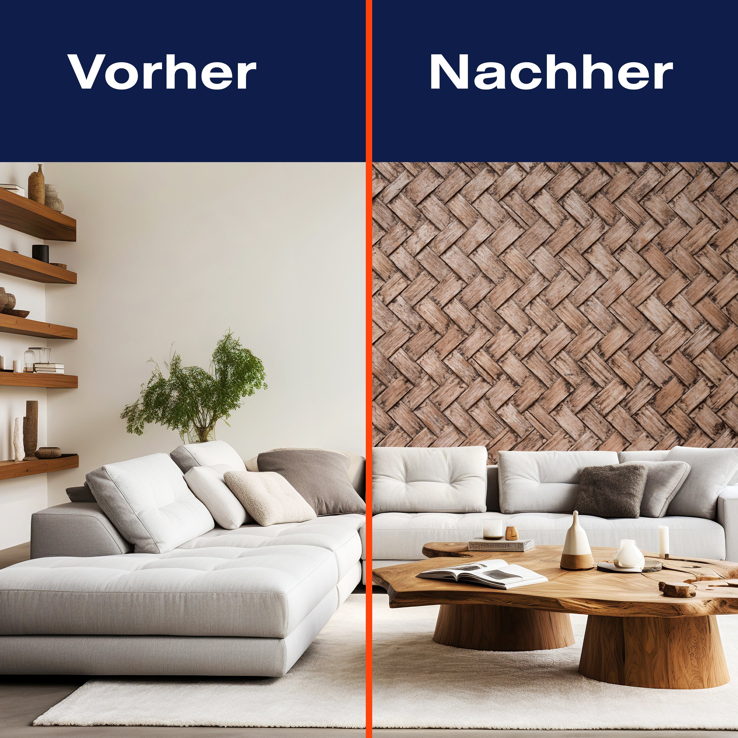 Fototapete Gewebtes Holz M1062 - Bild 9 Fototapete Gewebtes Holz M1062 - Bild 9