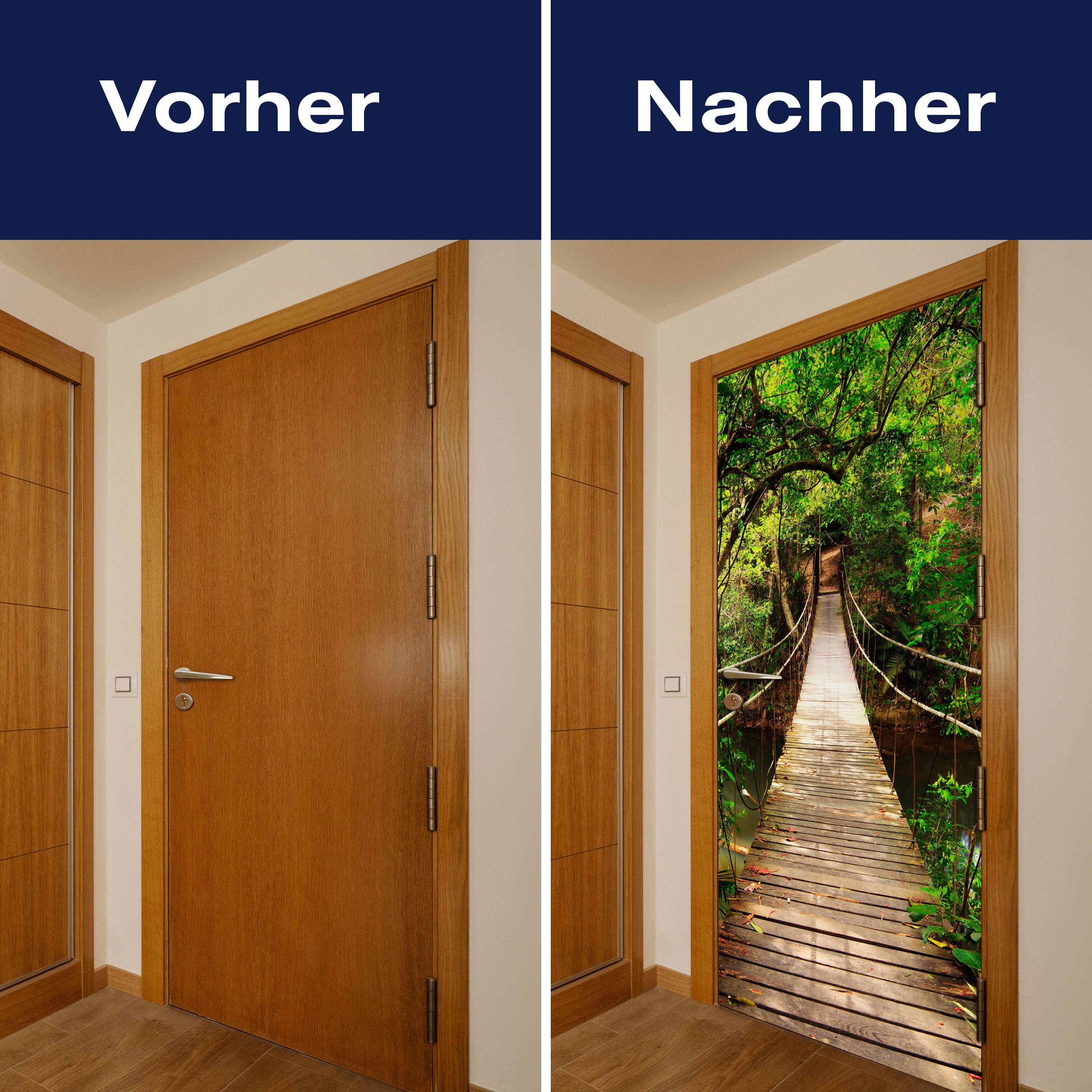 Türtapete Hänge-brücke im Dschungel, Fluss, Wasser M1068 - Bild 10 Türtapete Hänge-brücke im Dschungel, Fluss, Wasser M1068 - Bild 10