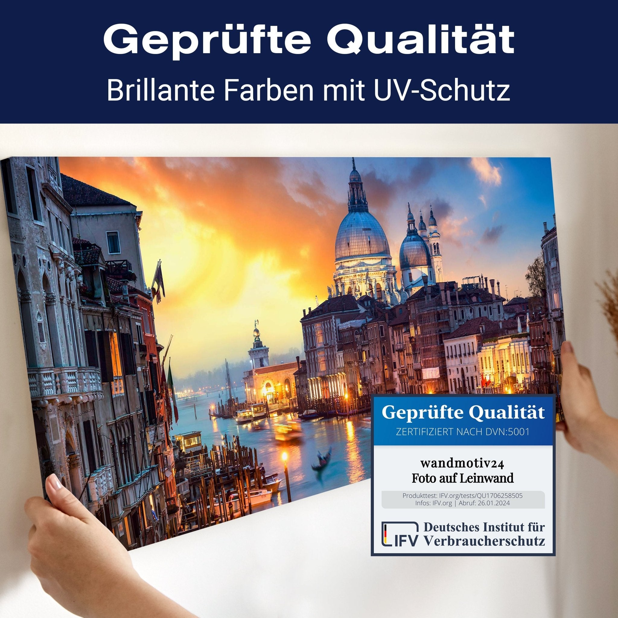 Leinwandbild Venedig am Abend, Meer, Gondel, Kirche M1073 kaufen - Bild 4 Leinwandbild Venedig am Abend, Meer, Gondel, Kirche M1073 kaufen - Bild 4