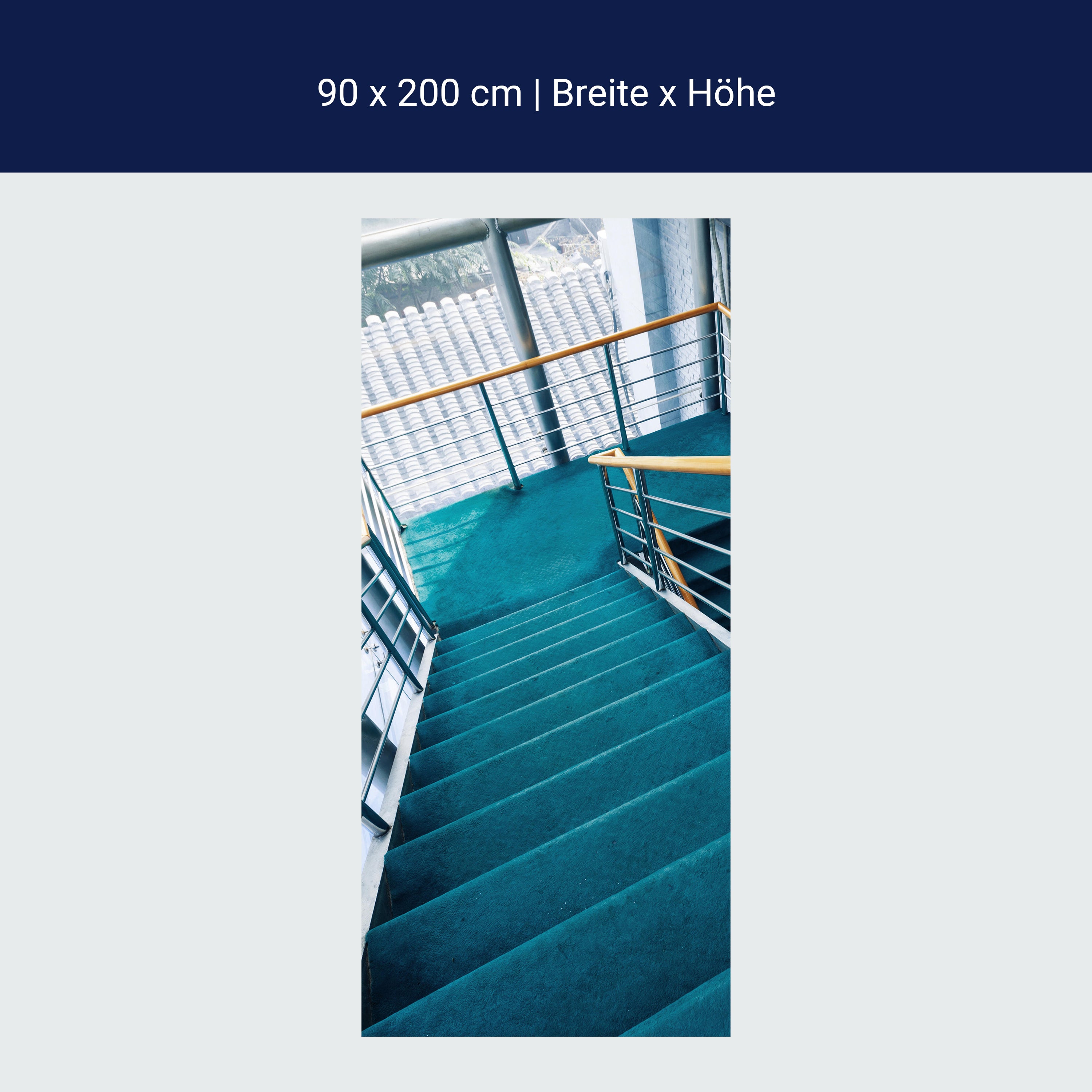 Türtapete Blick auf Treppe, Treppen-stufen M1075 Türtapete Blick auf Treppe, Treppen-stufen M1075