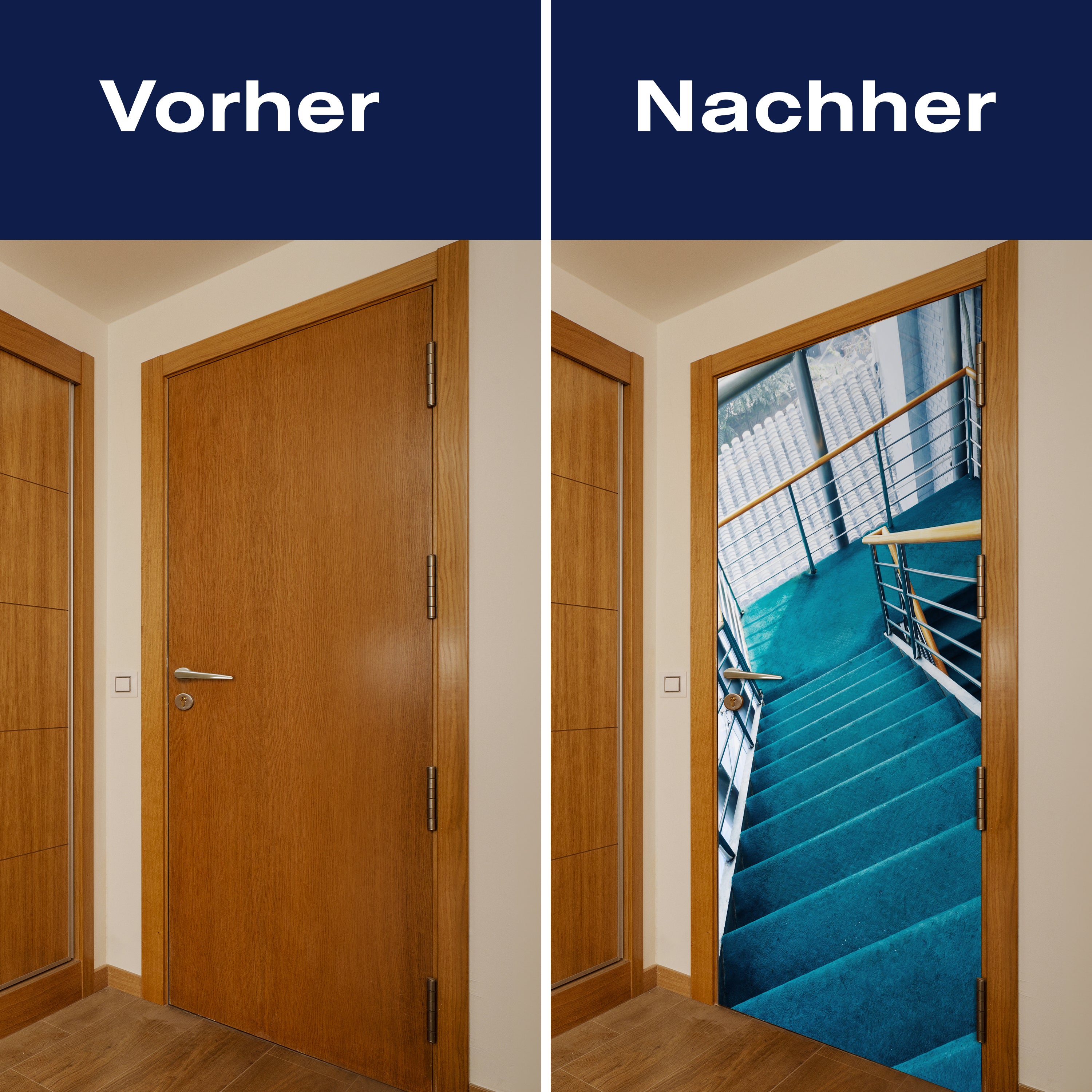 Türtapete Blick auf Treppe, Treppen-stufen M1075 - Bild 10 Türtapete Blick auf Treppe, Treppen-stufen M1075 - Bild 10