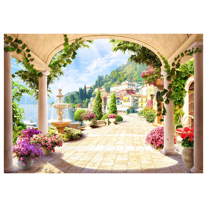 Fototapete Seeblick Sandstein Terrasse M1080 - Bild 2 Fototapete Seeblick Sandstein Terrasse M1080 - Bild 2