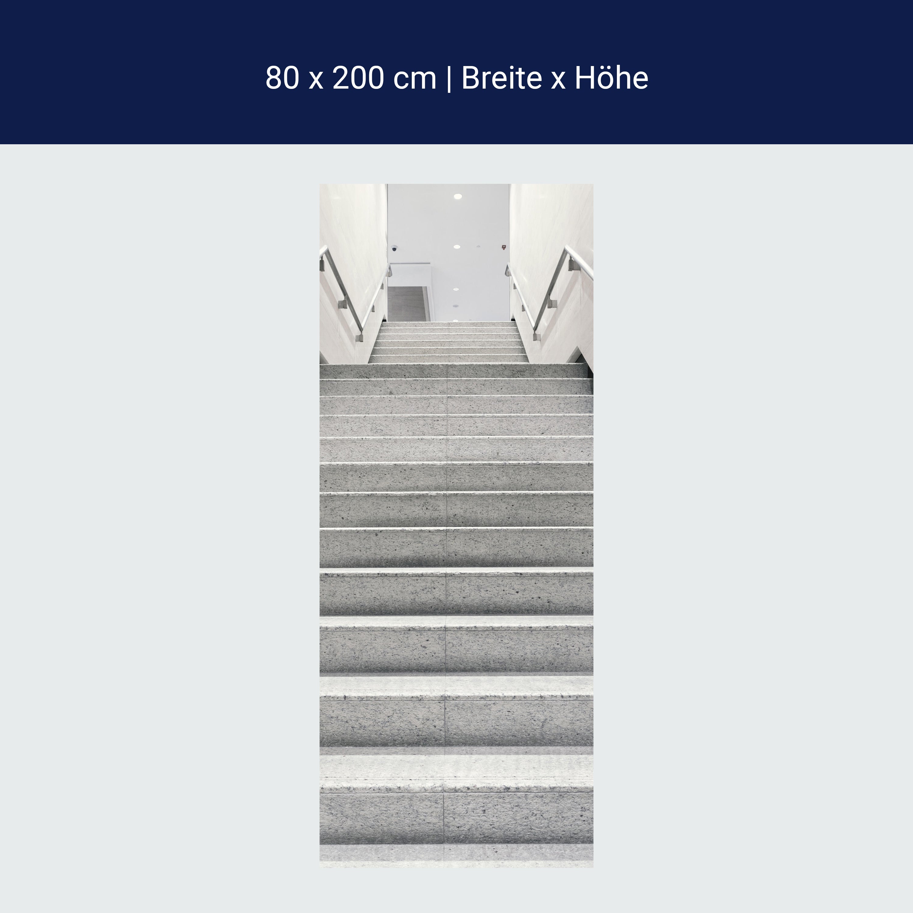 Türtapete moderne Stein-treppe, Geländer, Metall M1084 Türtapete moderne Stein-treppe, Geländer, Metall M1084