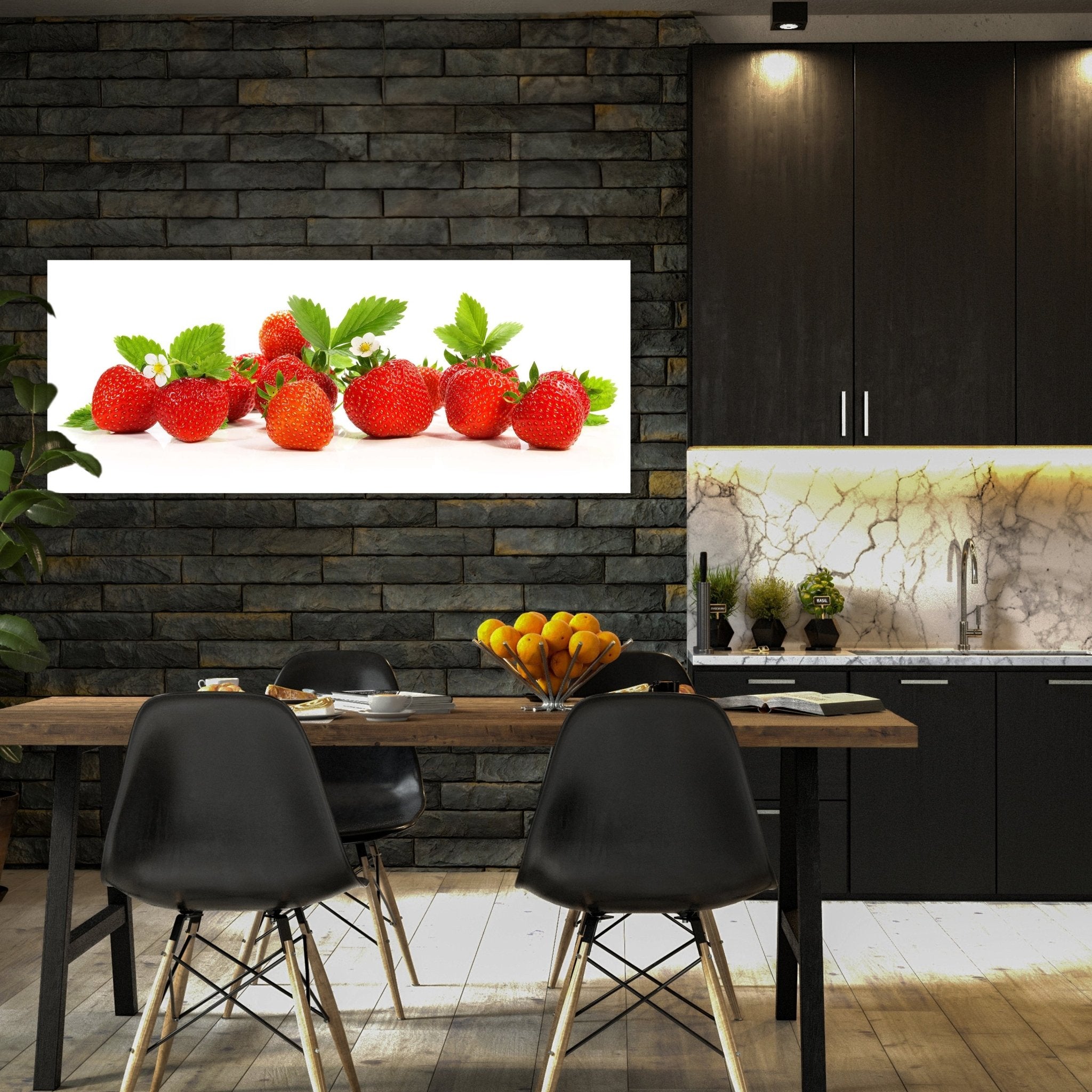 Leinwandbild frische Erdbeeren, Rot, Grün, Obst M1086 kaufen - Bild 3 Leinwandbild frische Erdbeeren, Rot, Grün, Obst M1086 kaufen - Bild 3