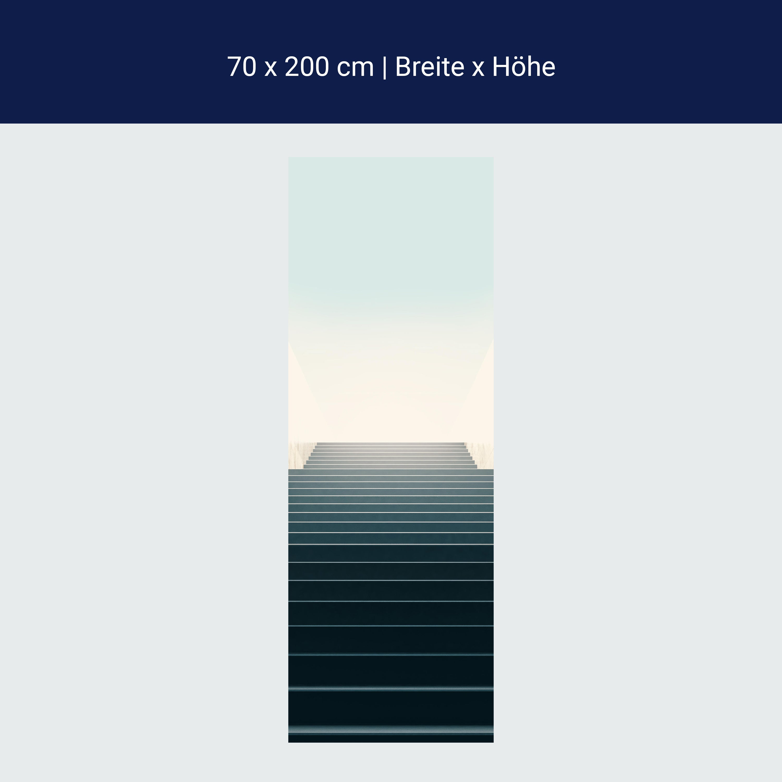 Türtapete Treppe in den Himmel, Licht & Schatten M1086 Türtapete Treppe in den Himmel, Licht & Schatten M1086