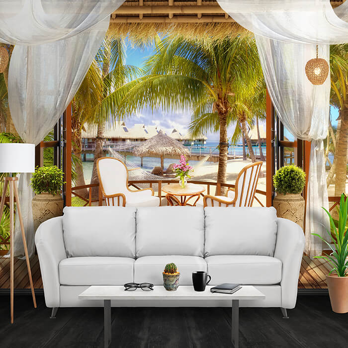 Fototapete Urlaub Balkon Strand M1087 - Bild 1 Fototapete Urlaub Balkon Strand M1087 - Bild 1