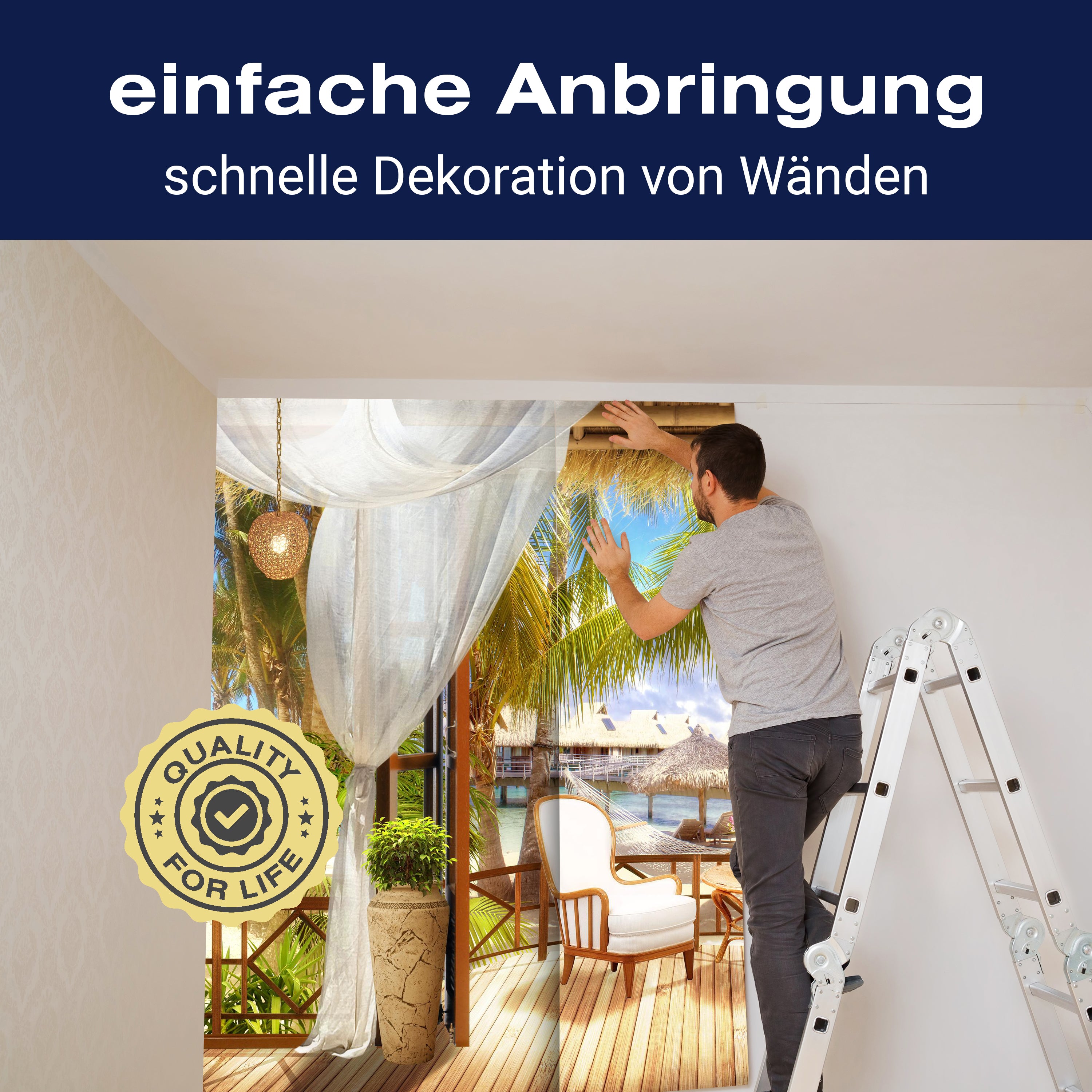 Fototapete Urlaub Balkon Strand M1087 - Bild 3 Fototapete Urlaub Balkon Strand M1087 - Bild 3