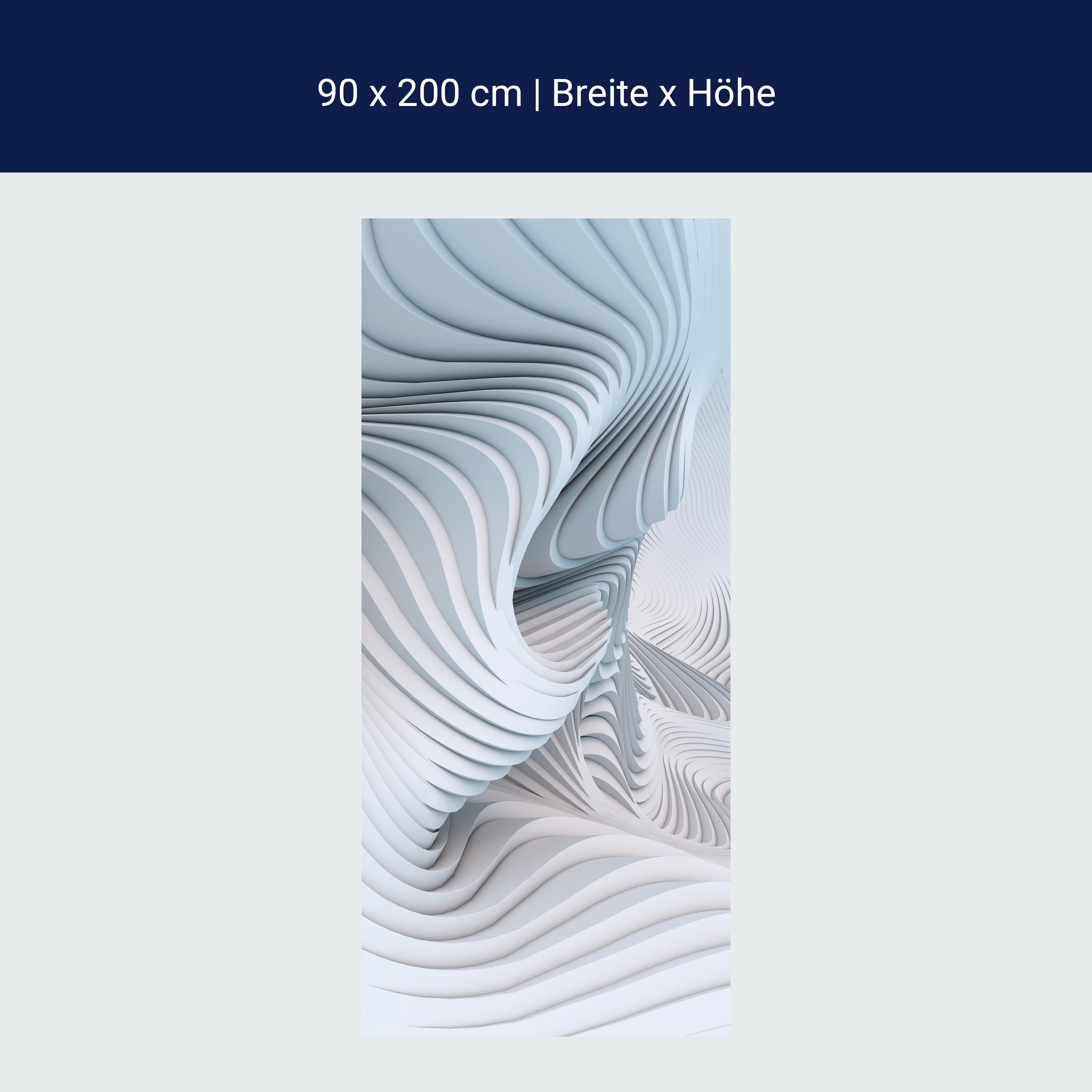 Türtapete Abstrakte Wellen, 3D Effekt, modern M1090 Türtapete Abstrakte Wellen, 3D Effekt, modern M1090