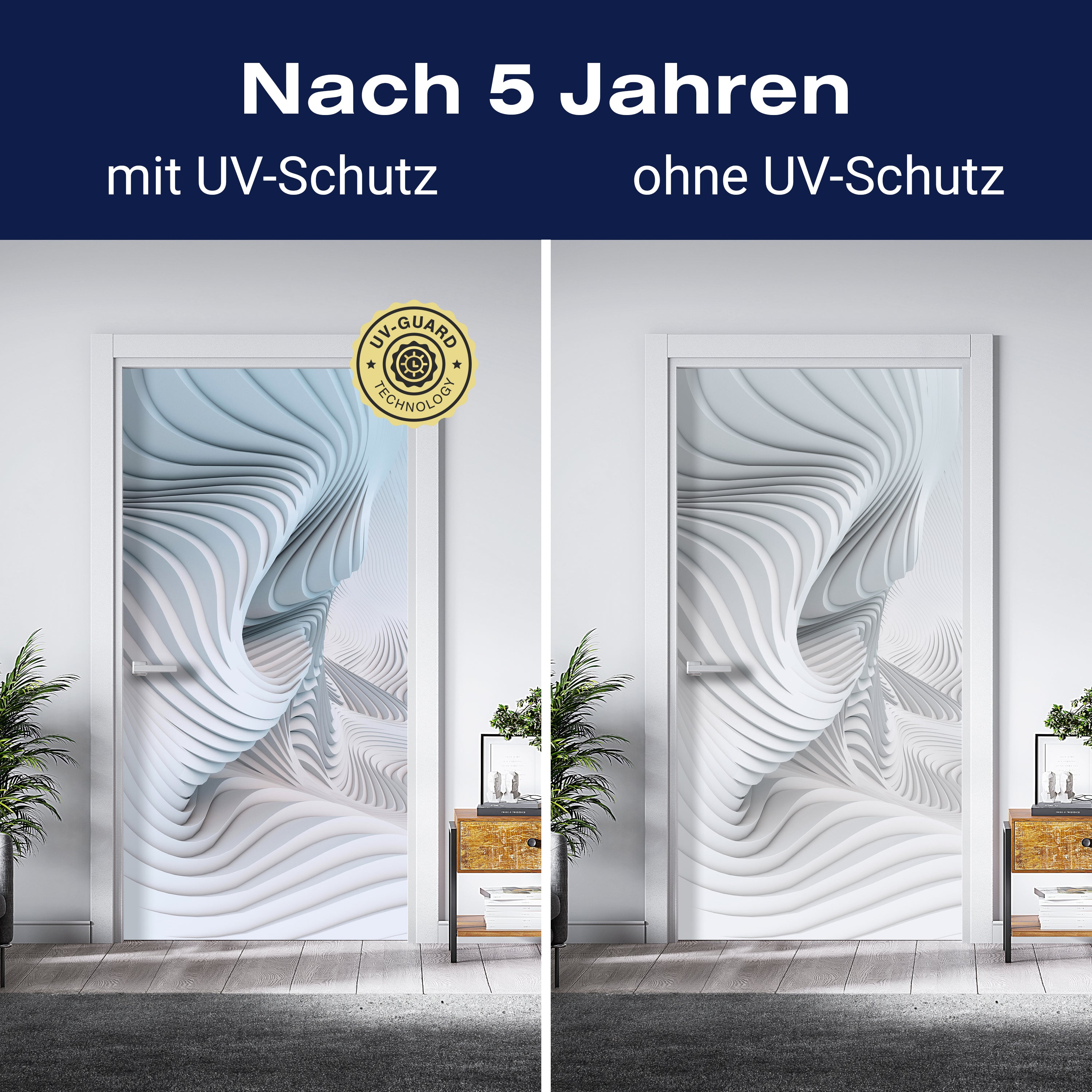 Türtapete Abstrakte Wellen, 3D Effekt, modern M1090 - Bild 4 Türtapete Abstrakte Wellen, 3D Effekt, modern M1090 - Bild 4