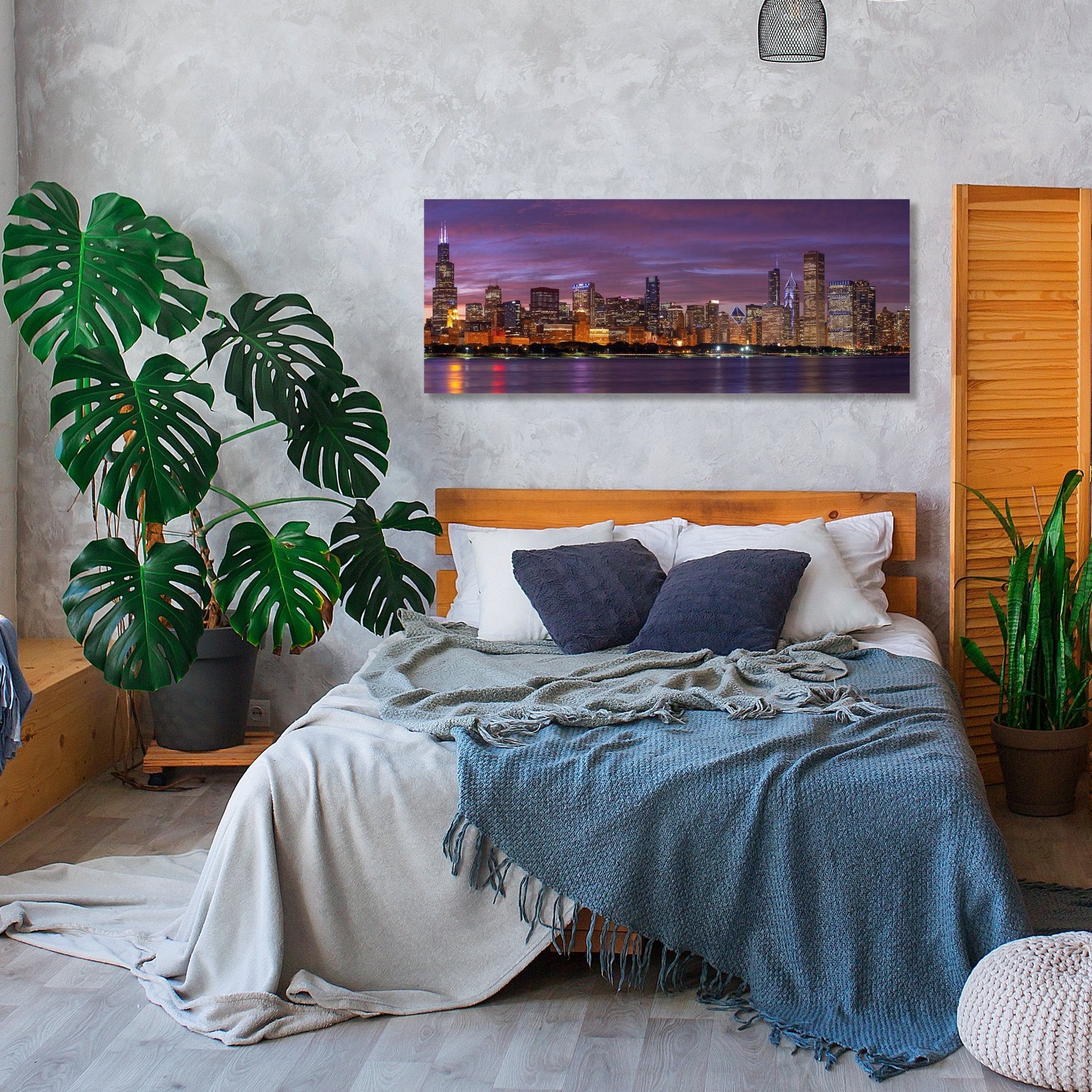 Leinwandbild Chicago bei Nacht, USA, Skyline, See M1091 kaufen - Bild 2 Leinwandbild Chicago bei Nacht, USA, Skyline, See M1091 kaufen - Bild 2