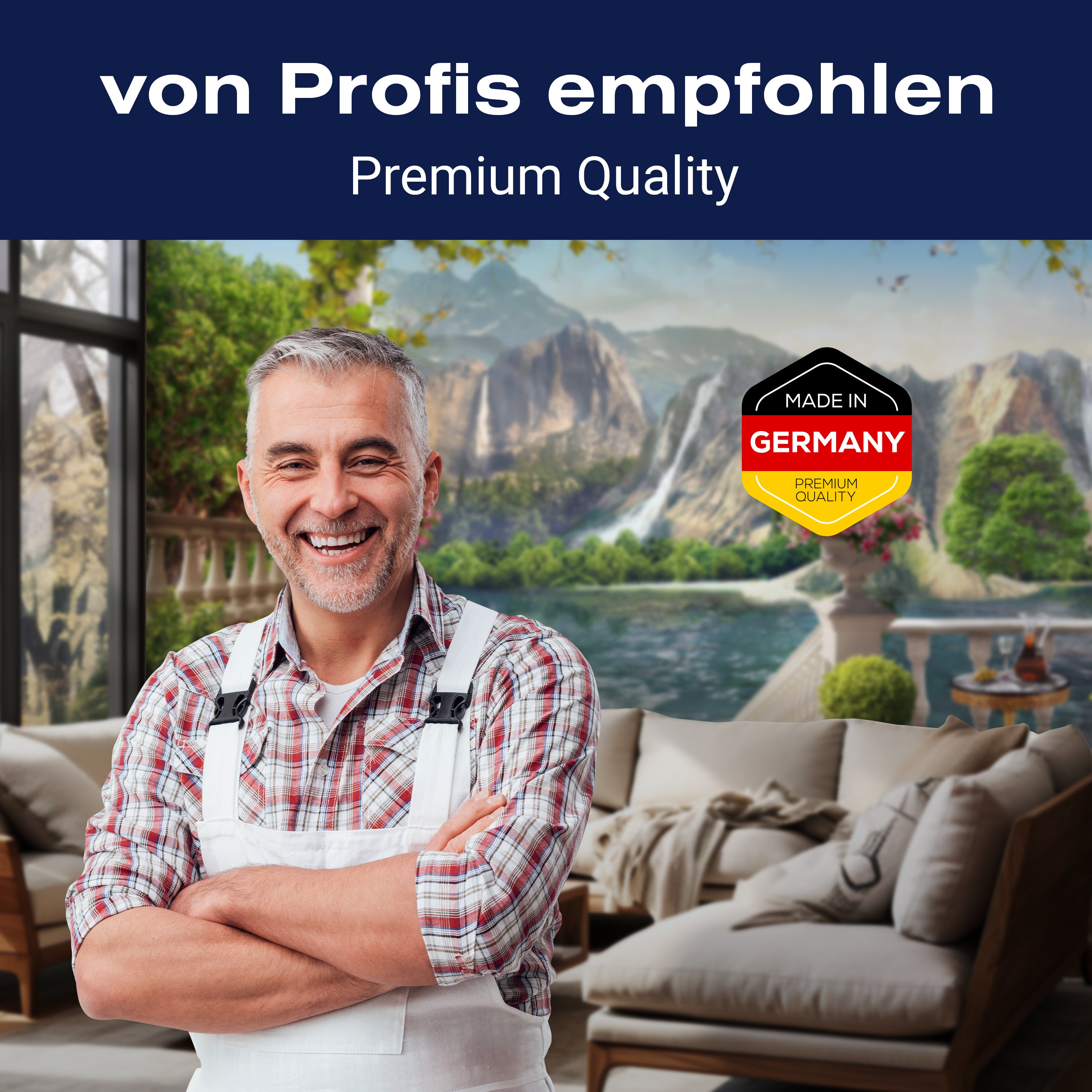 Fototapete Balkon Seeblick Wasserfall M1100 - Bild 5 Fototapete Balkon Seeblick Wasserfall M1100 - Bild 5