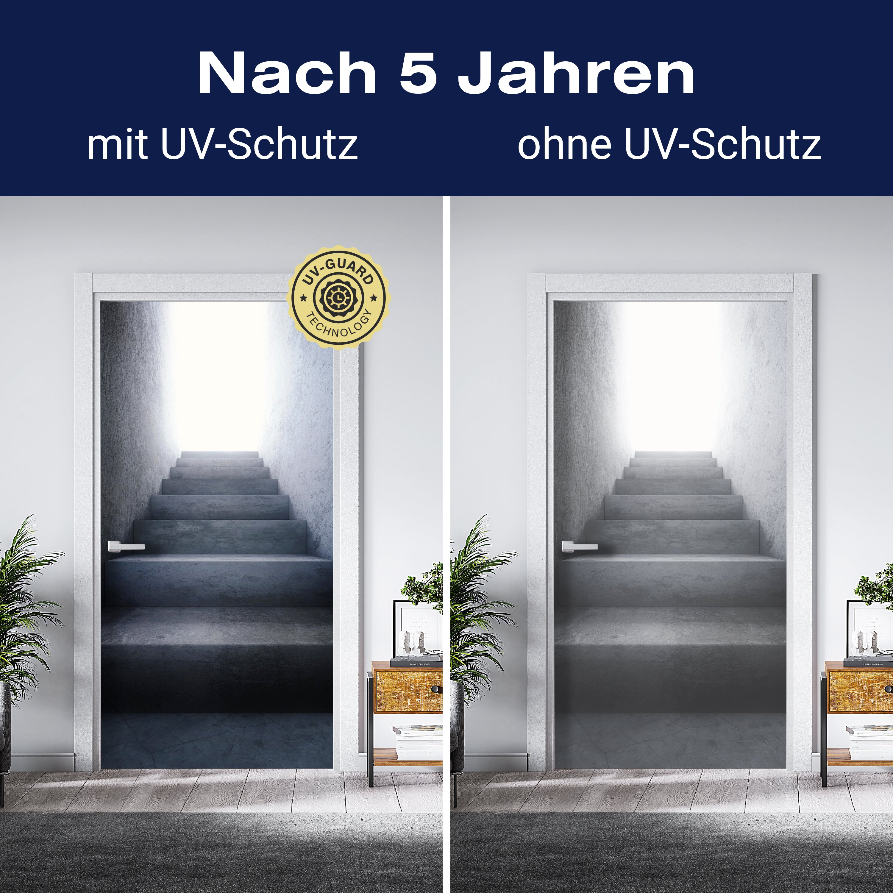 Türtapete Dunkle Treppe ins Licht, Treppen-stufen M1101 - Bild 4 Türtapete Dunkle Treppe ins Licht, Treppen-stufen M1101 - Bild 4