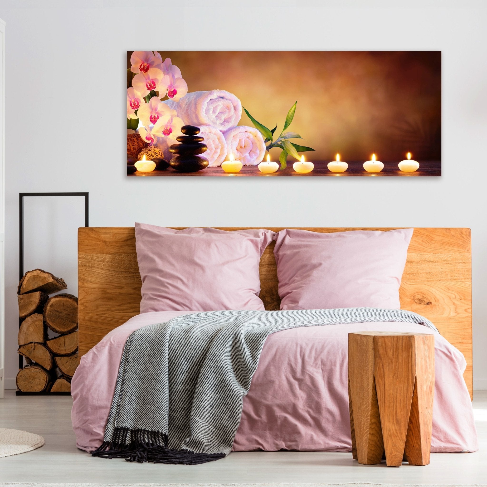 Leinwandbild Kerzen, Steine, Kirschblüten, Bambus M1104 kaufen - Bild 3 Leinwandbild Kerzen, Steine, Kirschblüten, Bambus M1104 kaufen - Bild 3