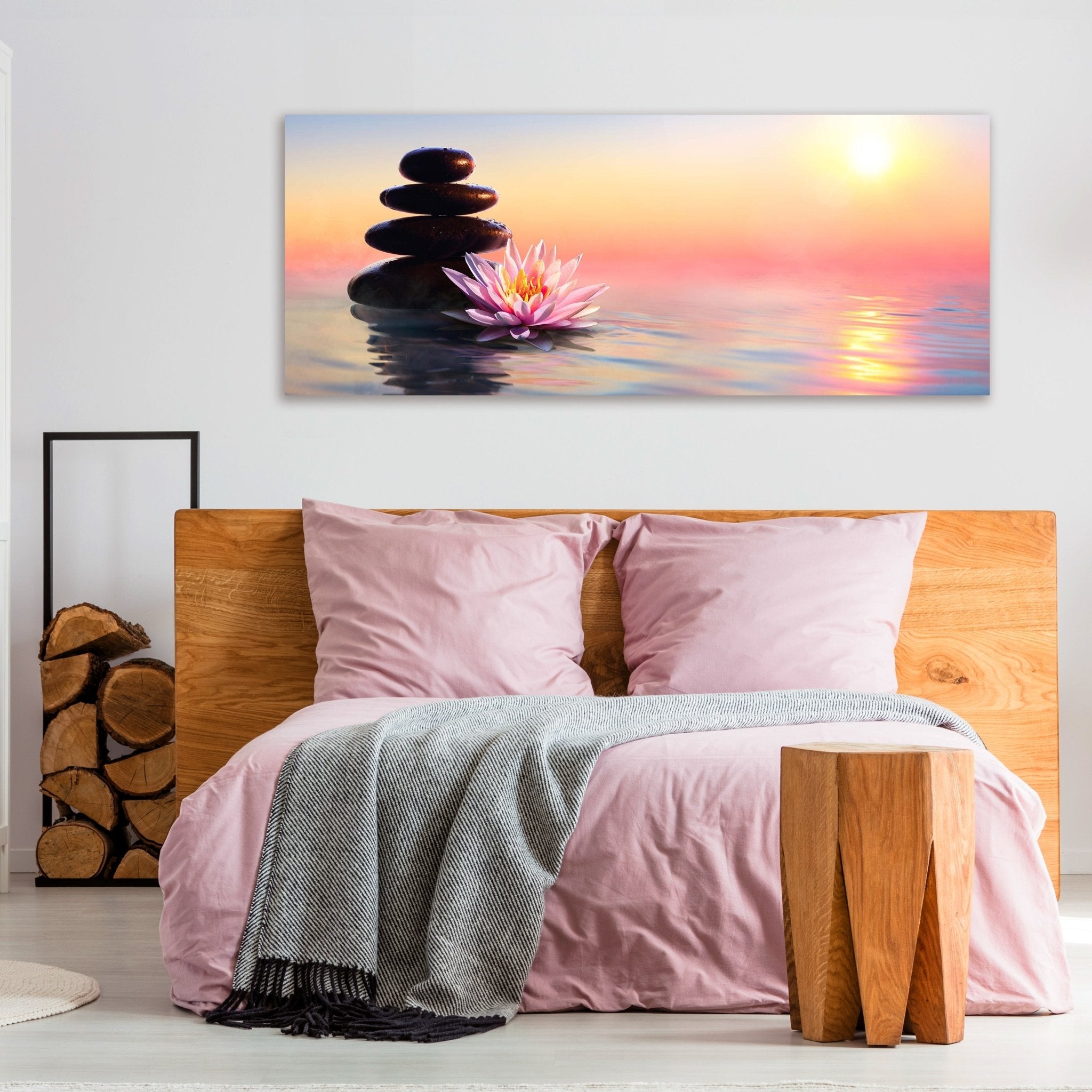 Leinwandbild Lotusblüte & Steine im Sonnenlicht, See M1105 kaufen - Bild 3 Leinwandbild Lotusblüte & Steine im Sonnenlicht, See M1105 kaufen - Bild 3