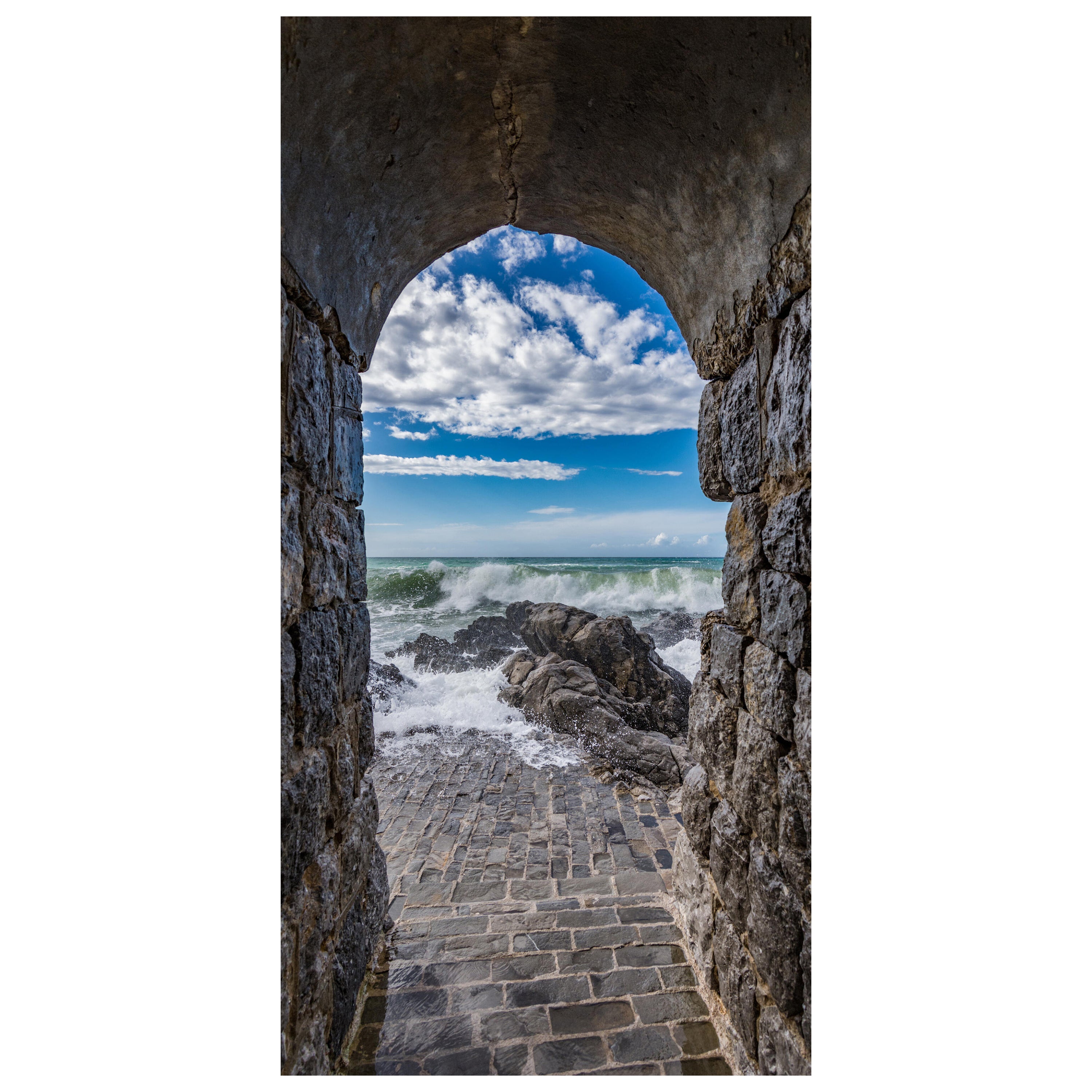 Türtapete Aussicht aus Tunnel aufs Meer, Wellen M1105 - Bild 2 Türtapete Aussicht aus Tunnel aufs Meer, Wellen M1105 - Bild 2