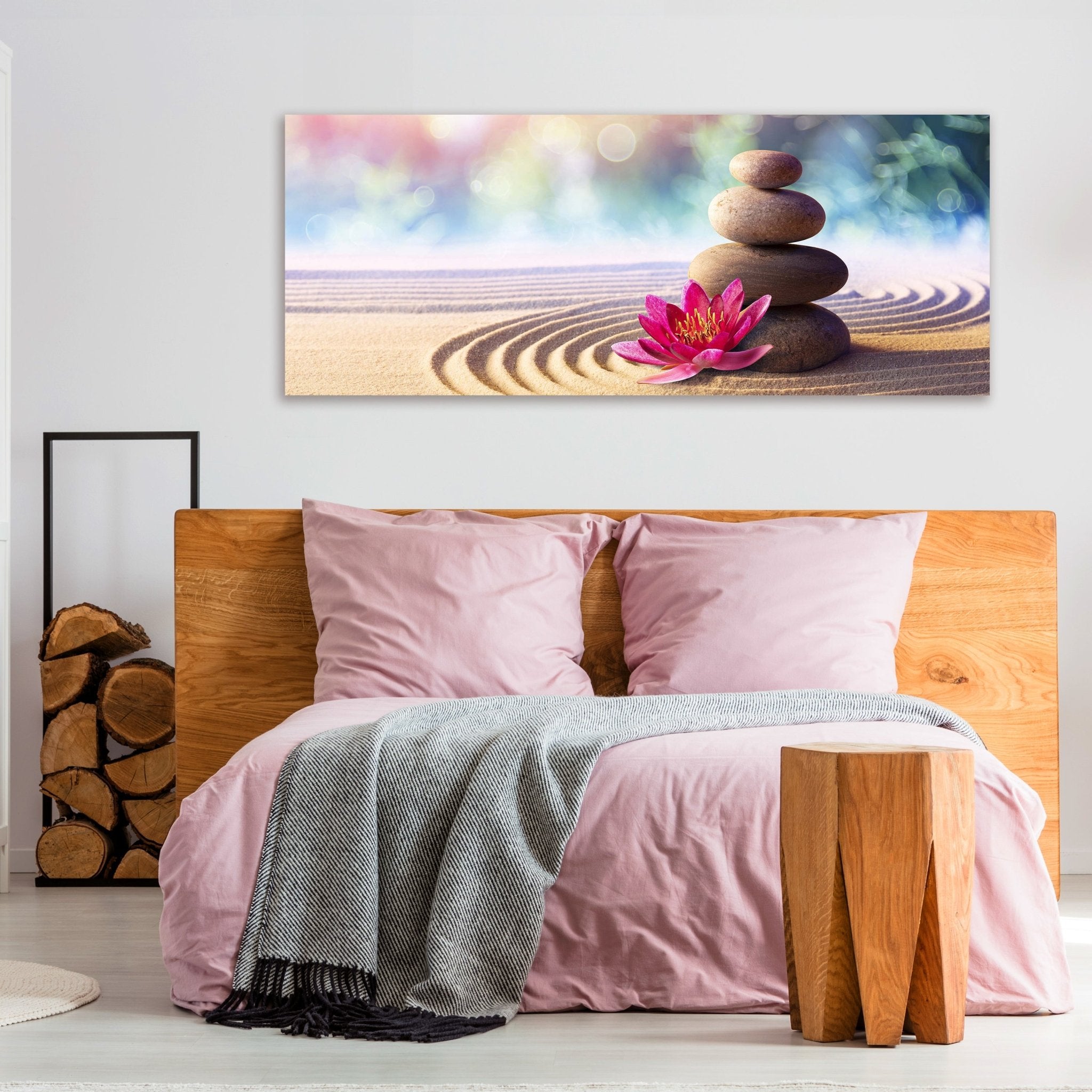 Leinwandbild Lotus, Steine, Sand, Kreise, Zen Garten M1107 kaufen - Bild 3 Leinwandbild Lotus, Steine, Sand, Kreise, Zen Garten M1107 kaufen - Bild 3