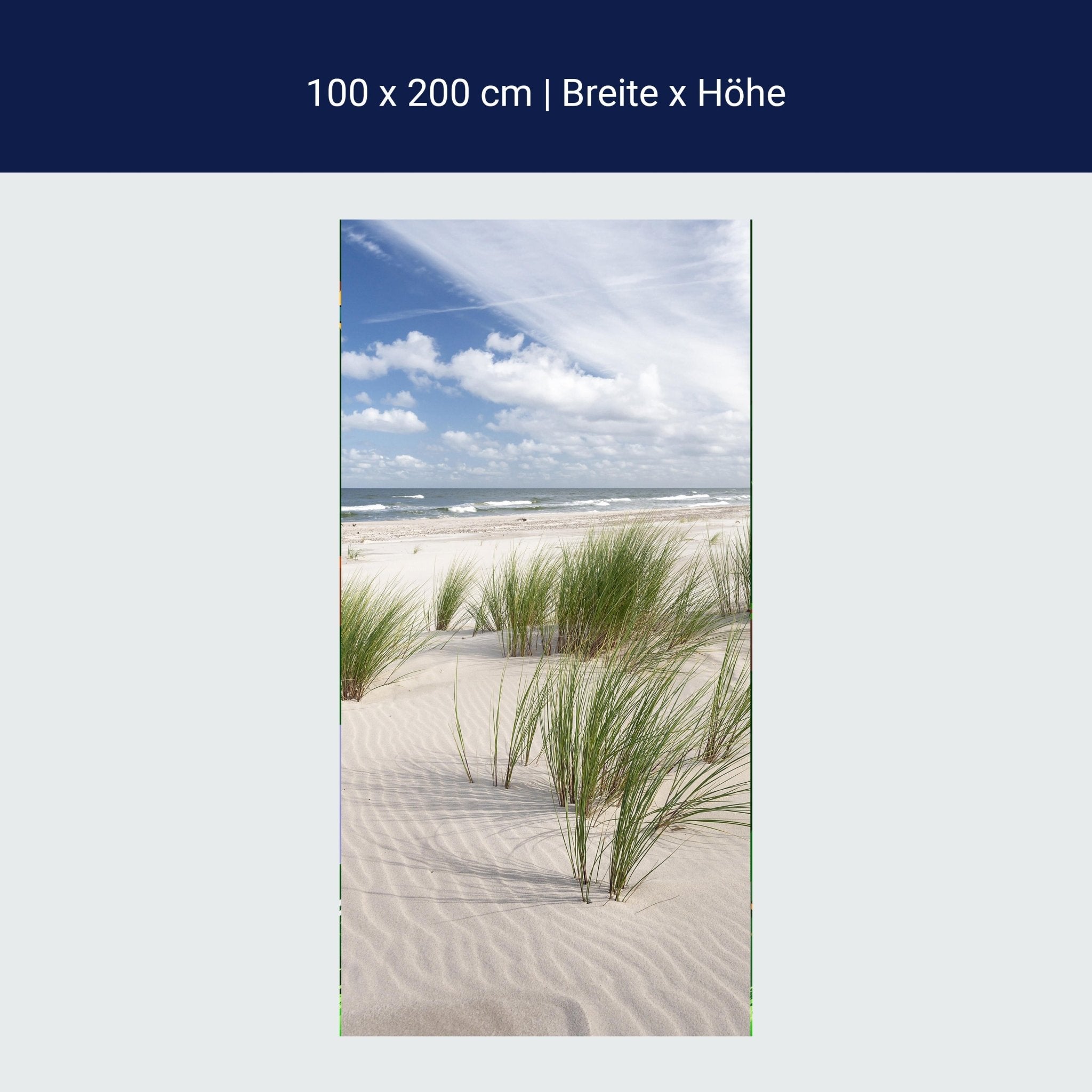 Türtapete Gräser am Sand-strand, Meer, Wasser M1110 Türtapete Gräser am Sand-strand, Meer, Wasser M1110