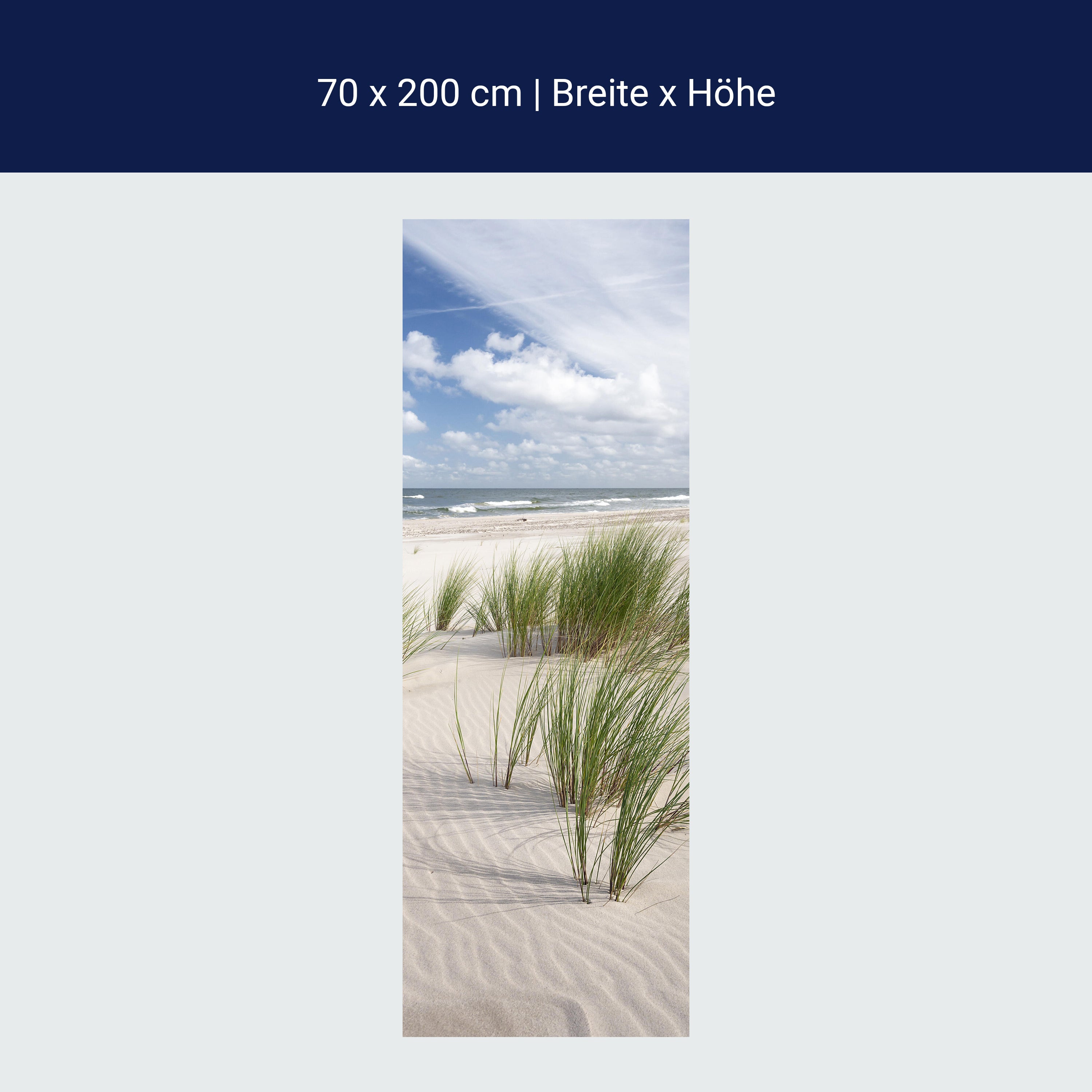 Türtapete Gräser am Sand-strand, Meer, Wasser M1110 Türtapete Gräser am Sand-strand, Meer, Wasser M1110