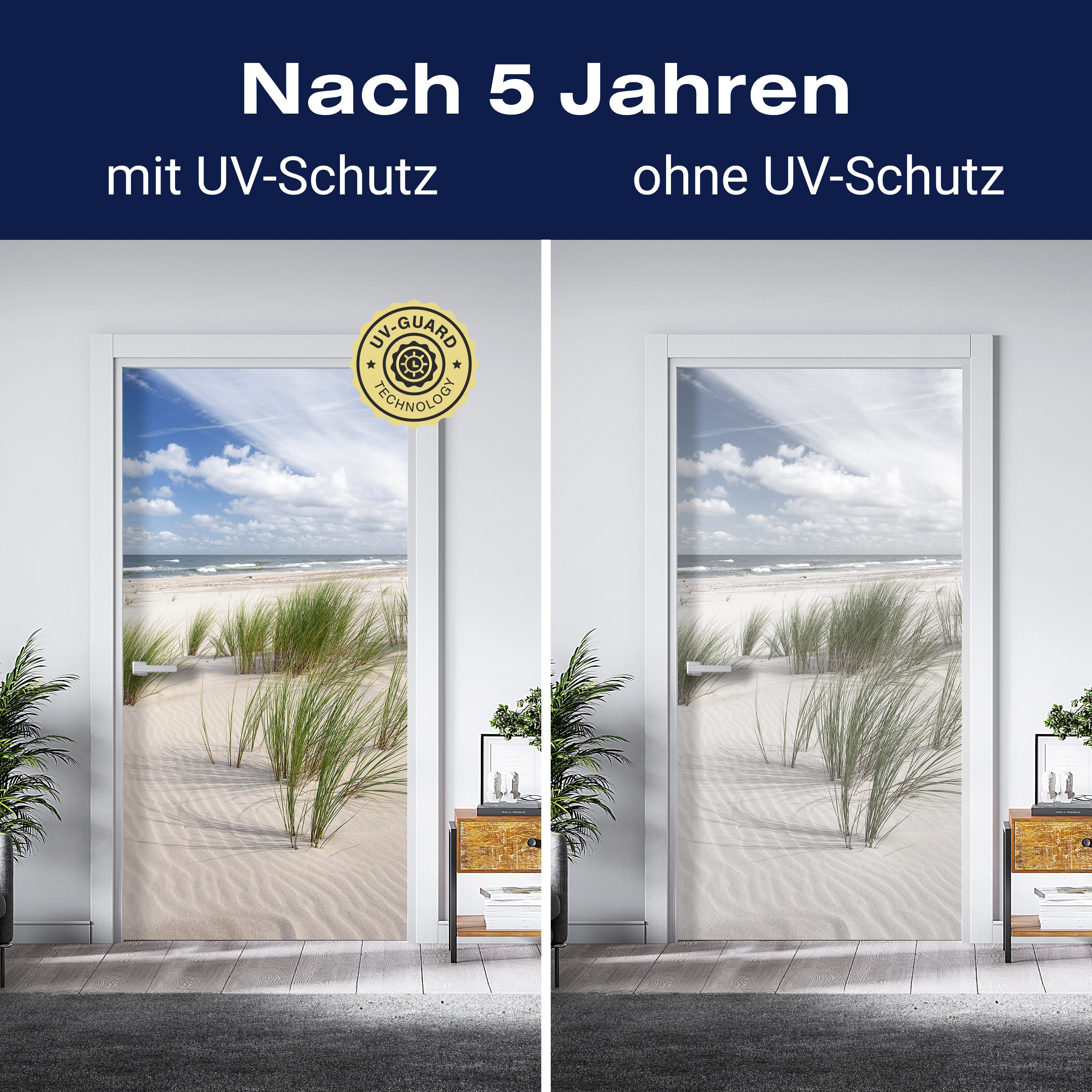 Türtapete Gräser am Sand-strand, Meer, Wasser M1110 - Bild 4 Türtapete Gräser am Sand-strand, Meer, Wasser M1110 - Bild 4